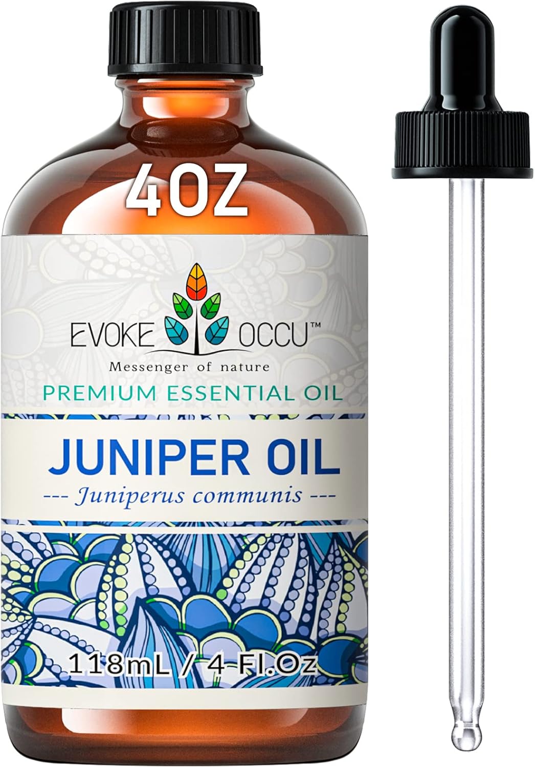 EVOKE OCCU 4 Fl Oz Vanilla Essential Oil, Pure Vanilla Oil for Diffuser, Skin, Humidifier and Relaxation - 118ML