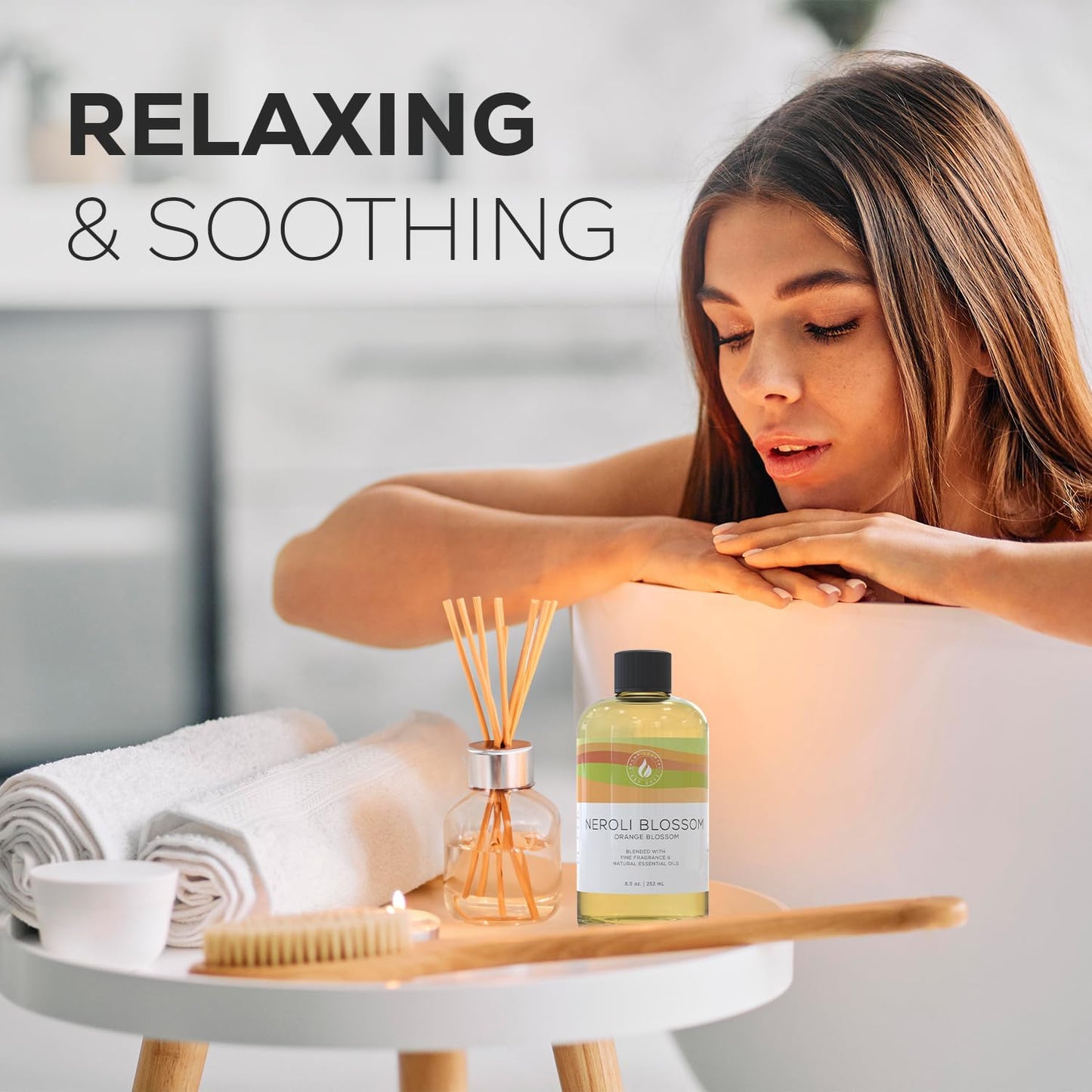 Aroma Country White Tea Diffuser Oil - Luxury Essential Oils for Diffuser Refill & Air Freshener Room Spray, Long-Lasting, Natural Home Fragrance and Hotel Scent for Diffusers & Machines - 8.5 Fl. oz