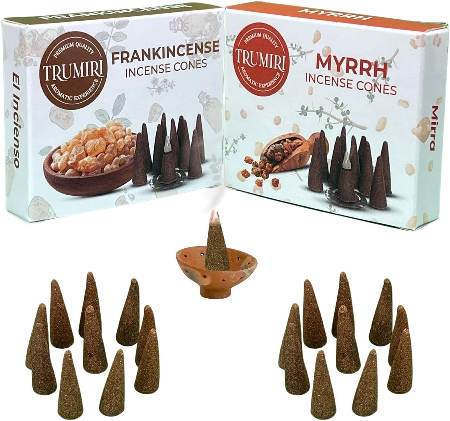 Incense Cones Combo Pack - 10 Cedar 10 Pine Scented Cones