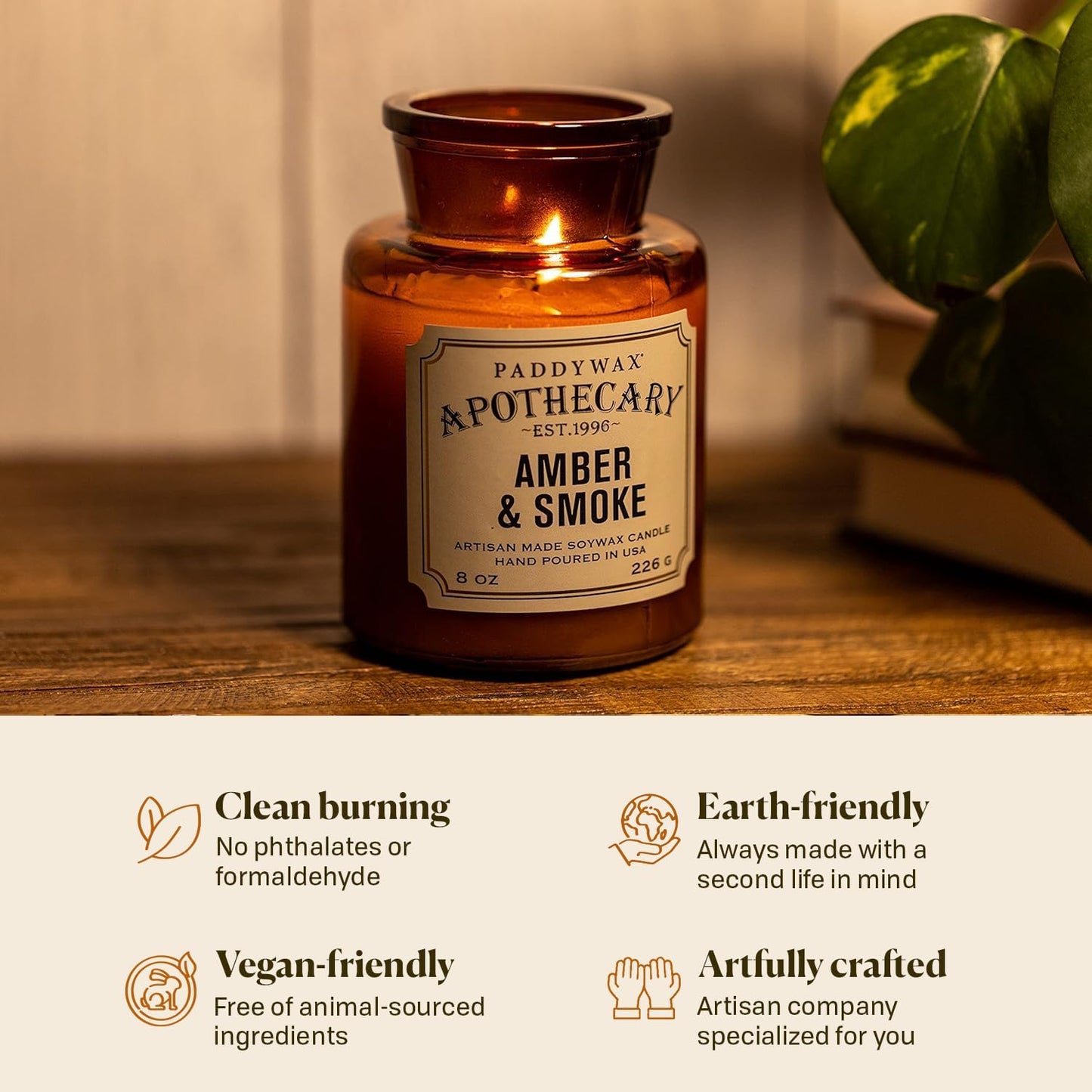 Paddywax Scented Candles Artisan Apothecary Candle, 8-Ounce