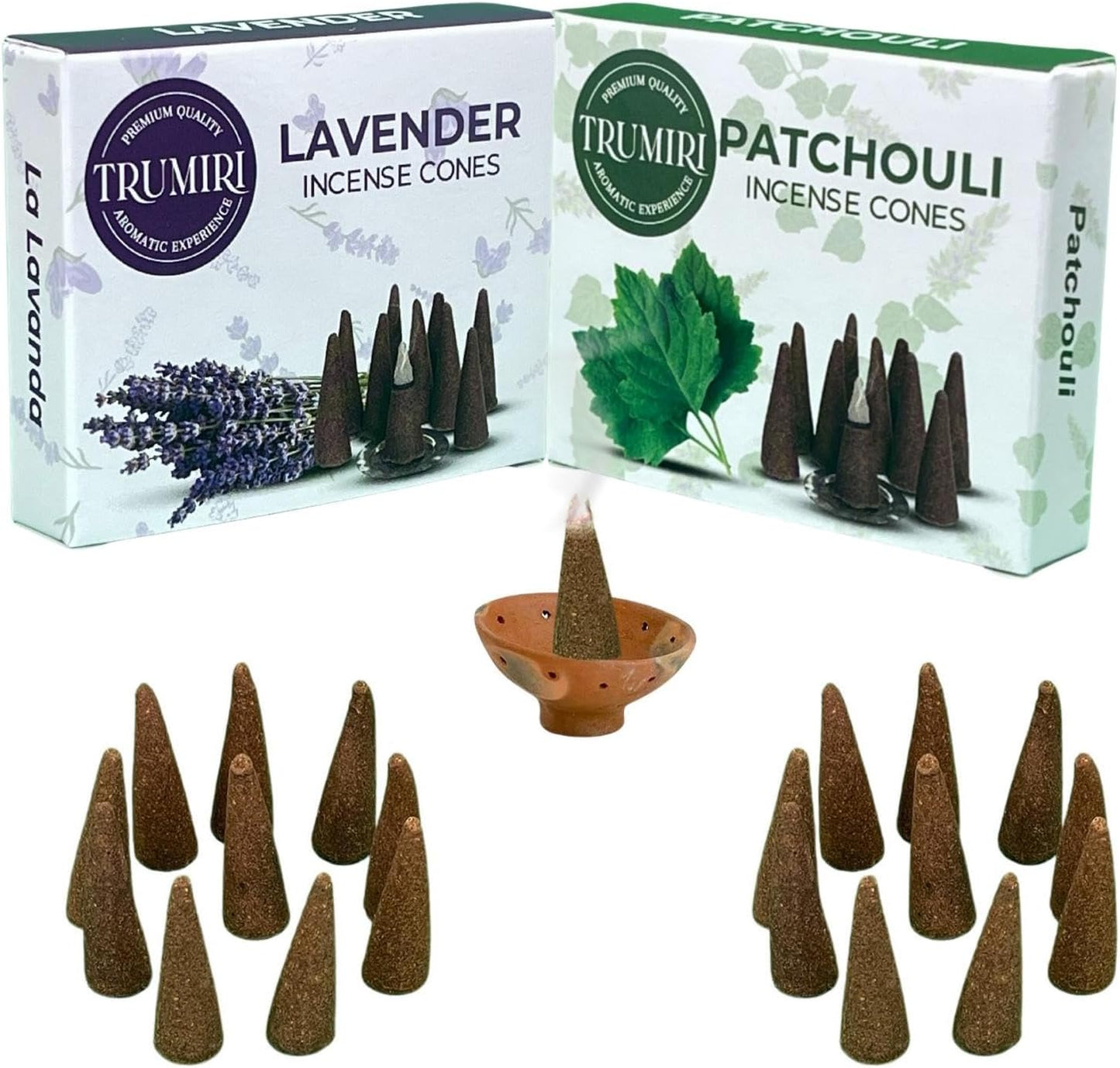 Incense Cones Combo Pack - 10 Cedar 10 Pine Scented Cones