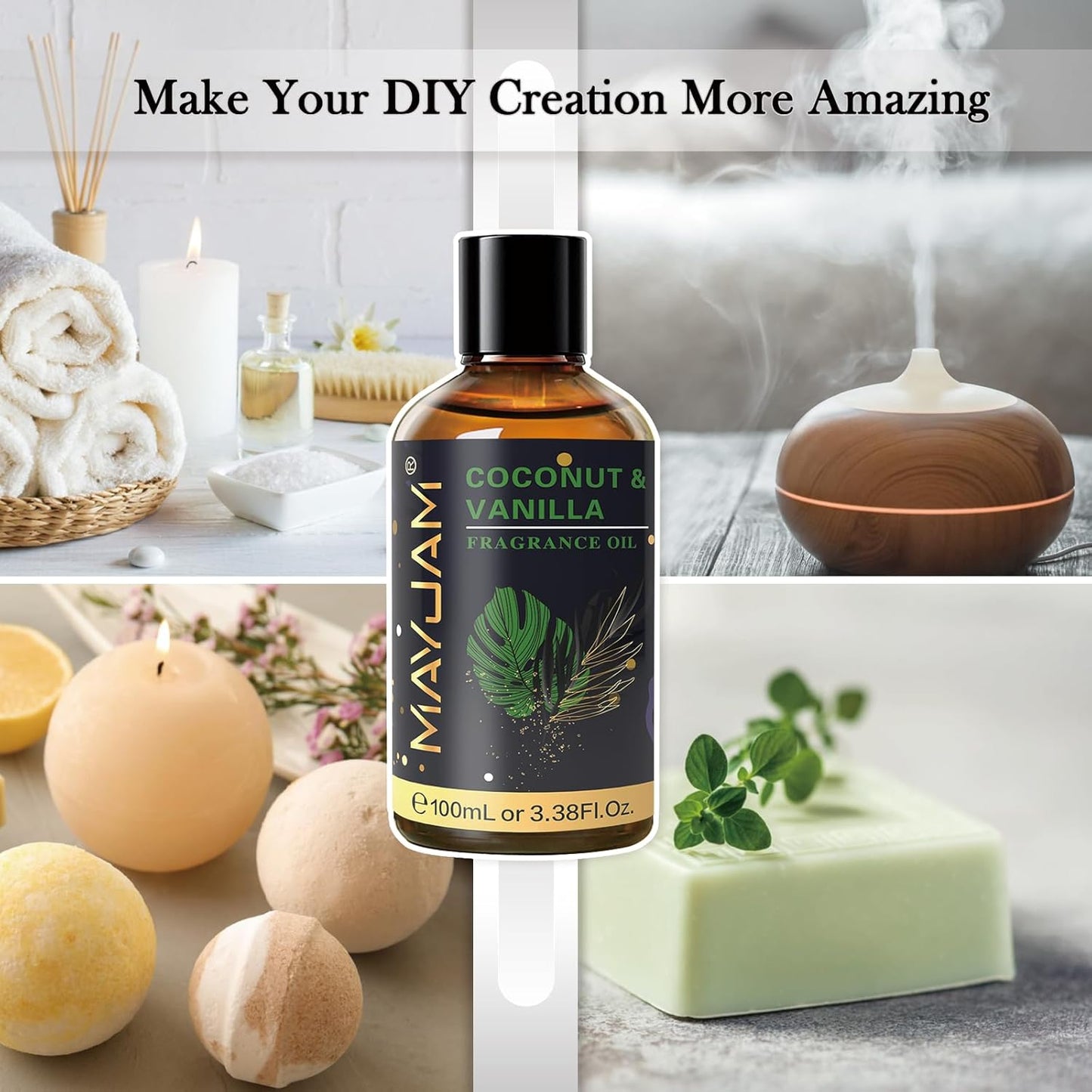 MAYJAM Essential Oil for Diffusers, Essential Oil with Premium Glass Dropper