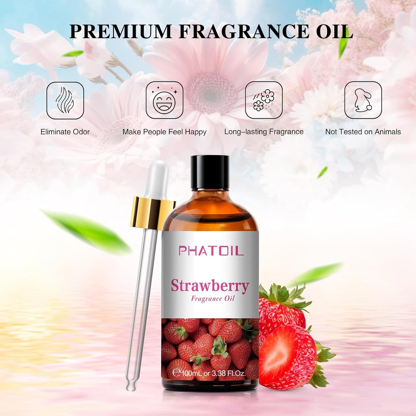 PHATOIL 3.38 FL.OZ Coconut & Vanilla Fragrance Oils for Aromatherapy, Essential Oils for Diffusers for Home, Perfect for Diffuser, Yoga, DIY Candle and Soap Making - 100ml
