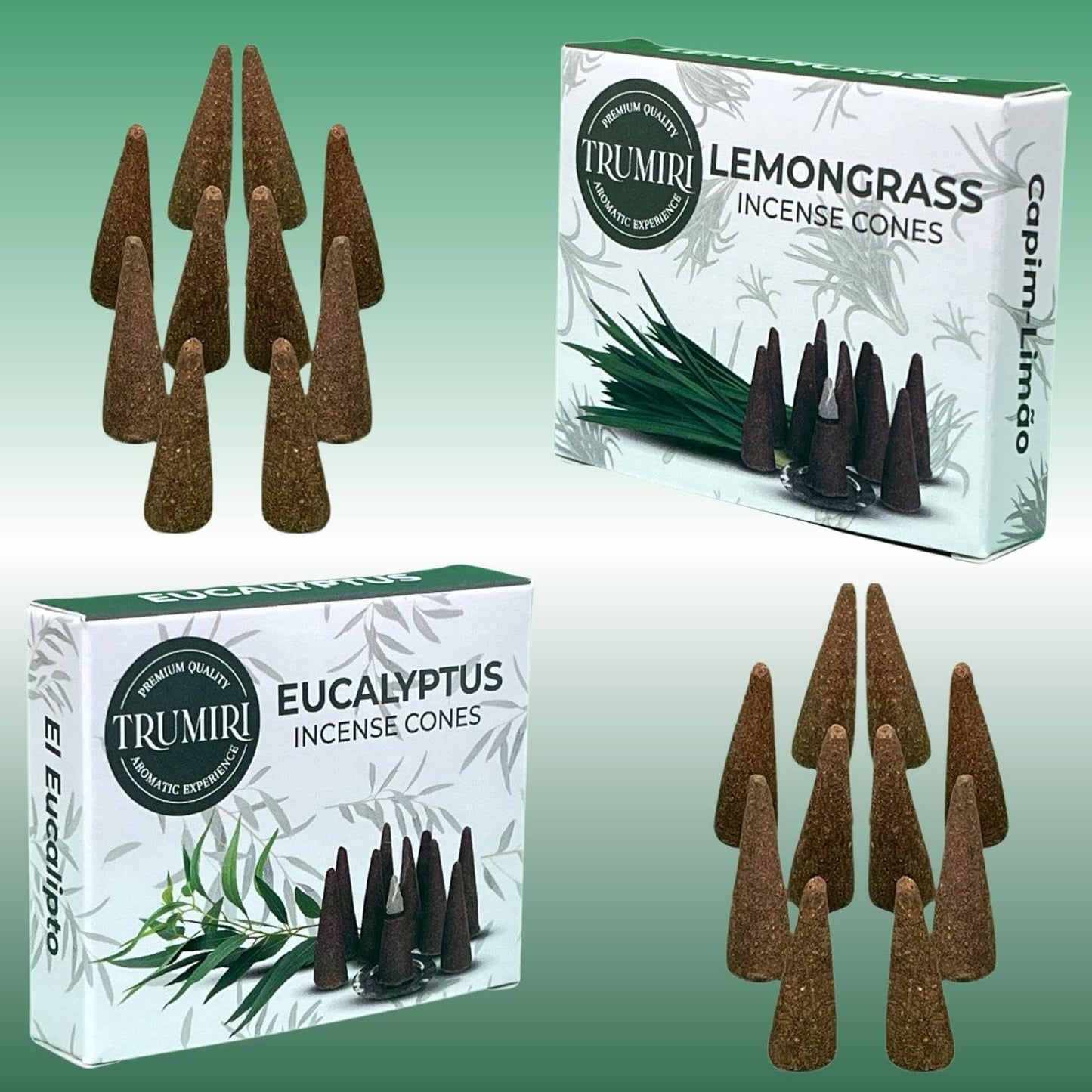Incense Cones Combo Pack - 10 Cedar 10 Pine Scented Cones
