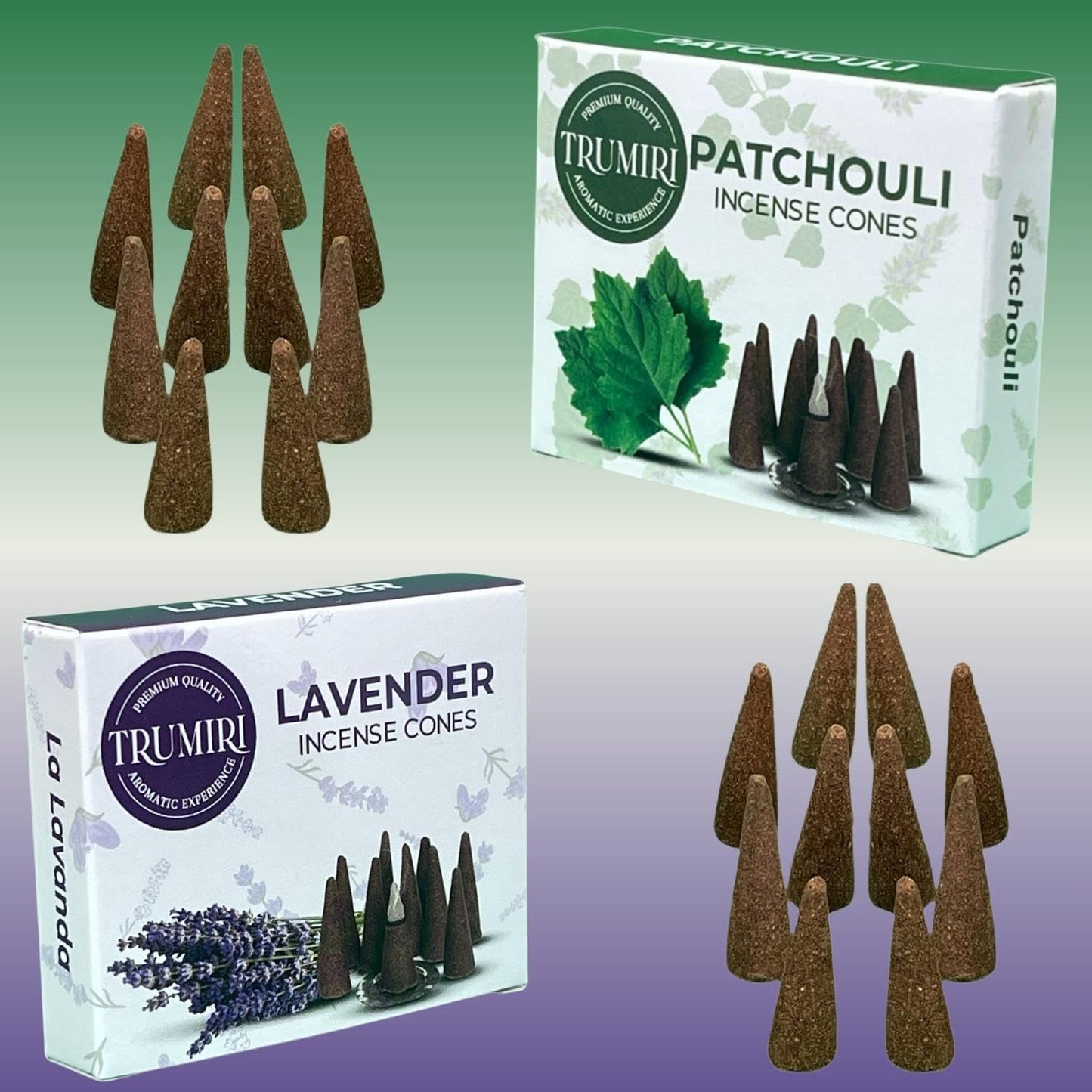 Incense Cones Combo Pack - 10 Cedar 10 Pine Scented Cones