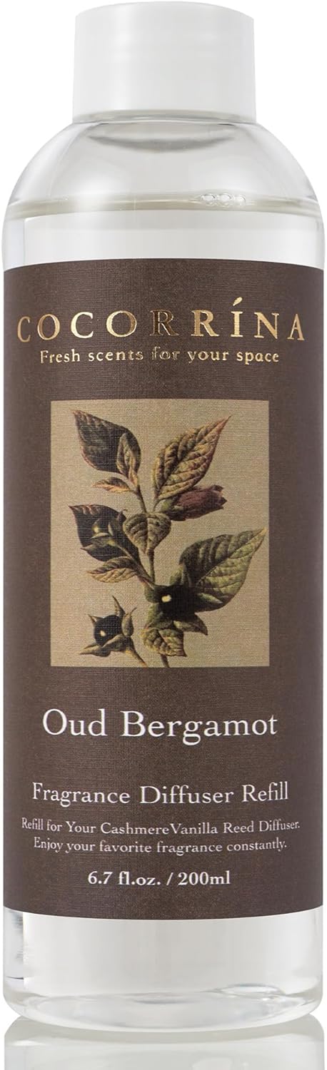 COCORRÍNA Reed Diffuser Refill - Cashmere Vanilla 6.7 oz. Scented Oil for Reed Diffuser Home Fragrance for Bedroom, Bathroom Home Decor