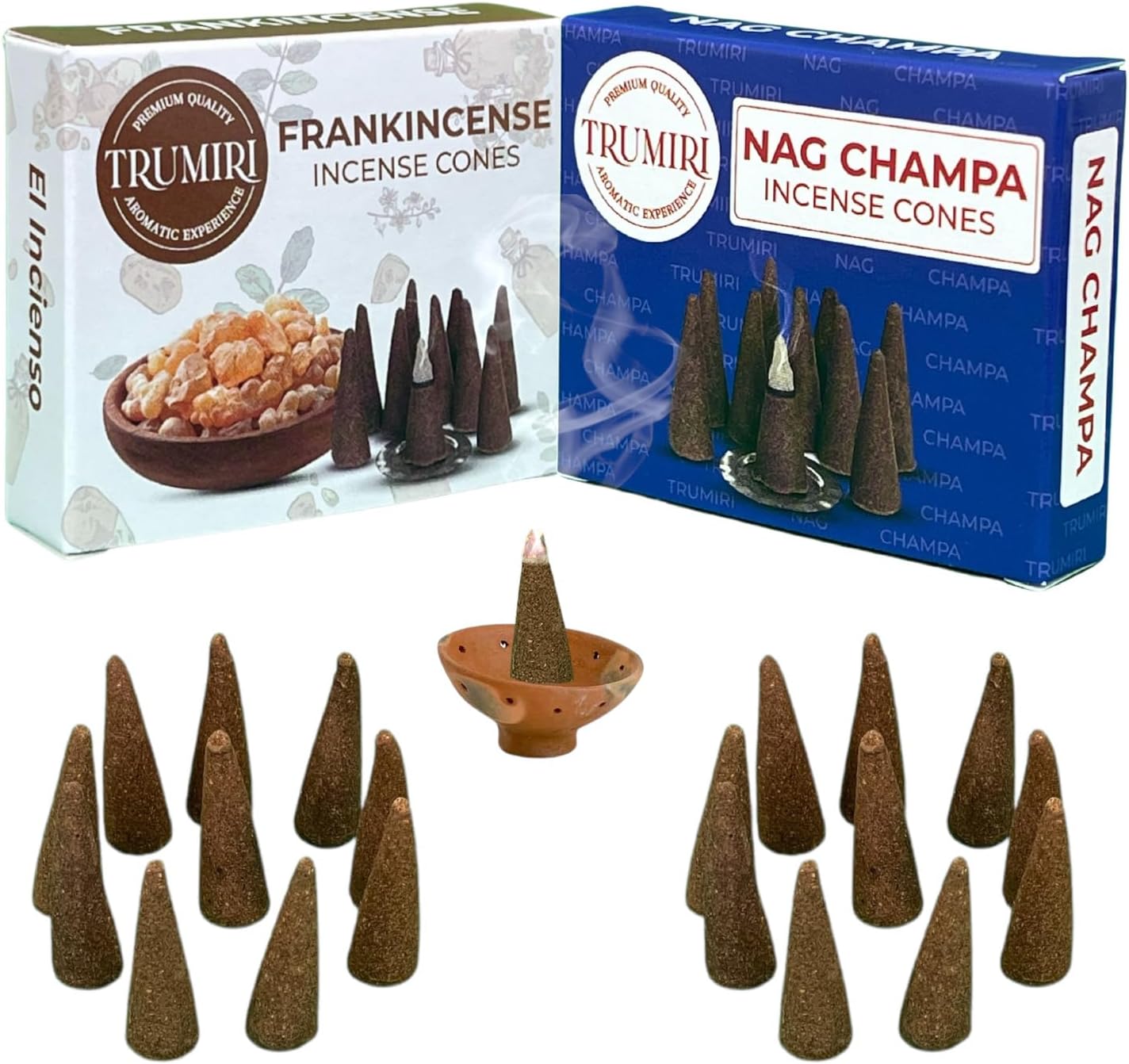 Incense Cones Combo Pack - 10 Cedar 10 Pine Scented Cones