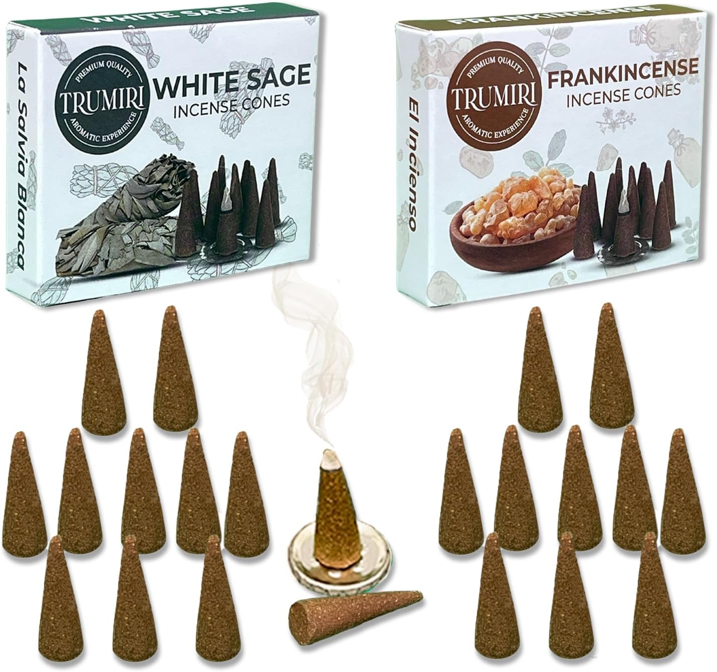 Incense Cones Combo Pack - 10 Cedar 10 Pine Scented Cones