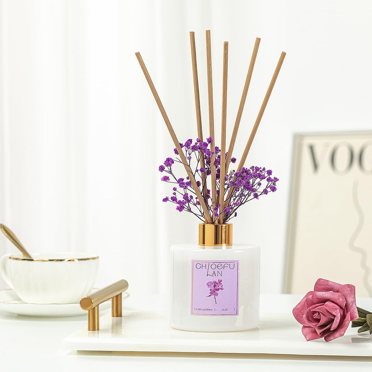 Chloefu LAN Hotel Scented Oil Diffuser Refill 7.05 oz Natural Essential Scented Oil - Best for Aromatherapy, SPA and Home, 0% Alcohol, Unique Blend to Promote Sleep & Relieve Stress