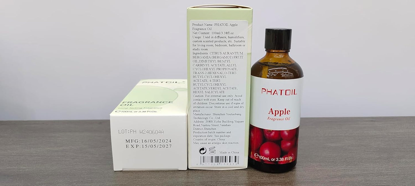 PHATOIL 3.38 FL.OZ Coconut & Vanilla Fragrance Oils for Aromatherapy, Essential Oils for Diffusers for Home, Perfect for Diffuser, Yoga, DIY Candle and Soap Making - 100ml