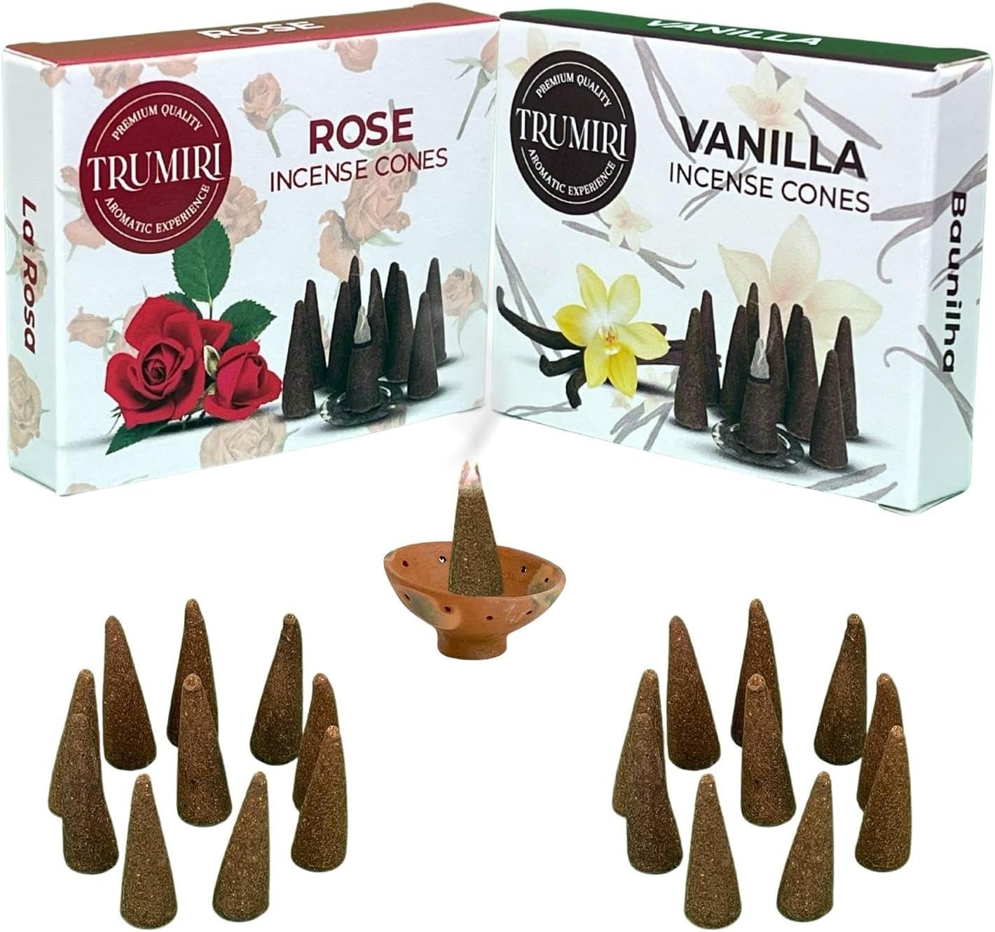 Incense Cones Combo Pack - 10 Cedar 10 Pine Scented Cones
