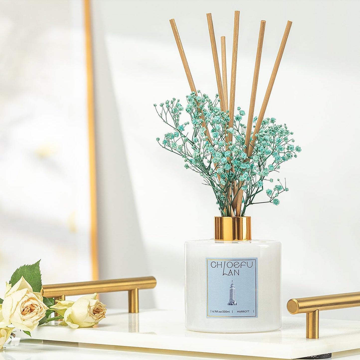 Chloefu LAN Hotel Scented Oil Diffuser Refill 7.05 oz Natural Essential Scented Oil - Best for Aromatherapy, SPA and Home, 0% Alcohol, Unique Blend to Promote Sleep & Relieve Stress