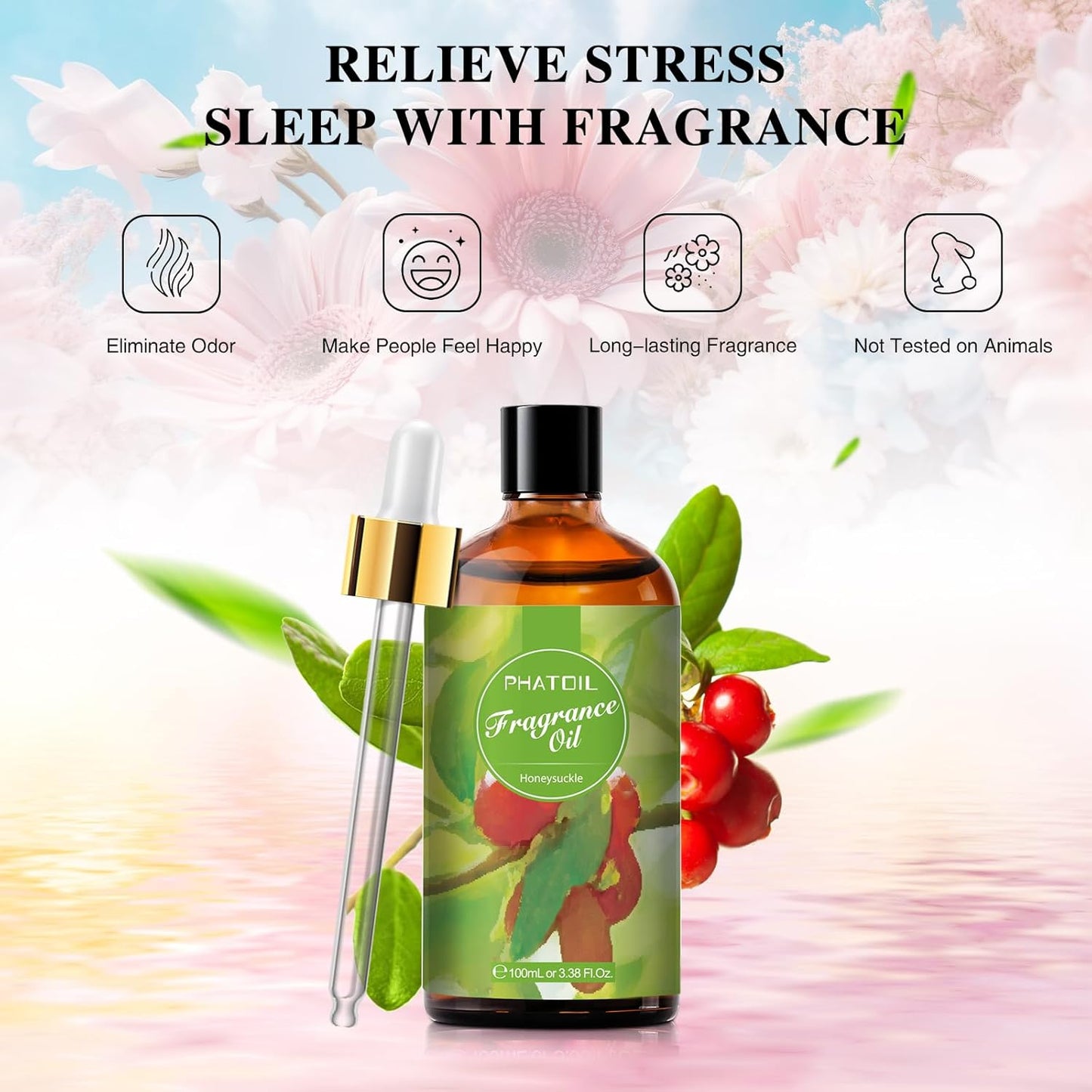 PHATOIL 3.38 FL.OZ Coconut & Vanilla Fragrance Oils for Aromatherapy, Essential Oils for Diffusers for Home, Perfect for Diffuser, Yoga, DIY Candle and Soap Making - 100ml