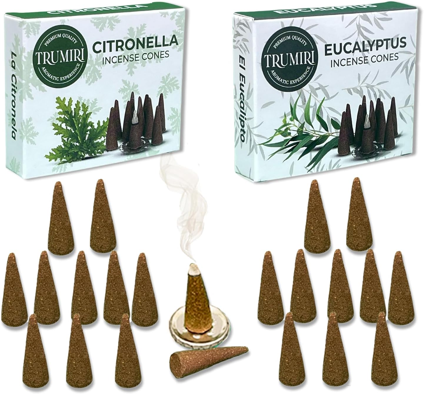 Incense Cones Combo Pack - 10 Cedar 10 Pine Scented Cones
