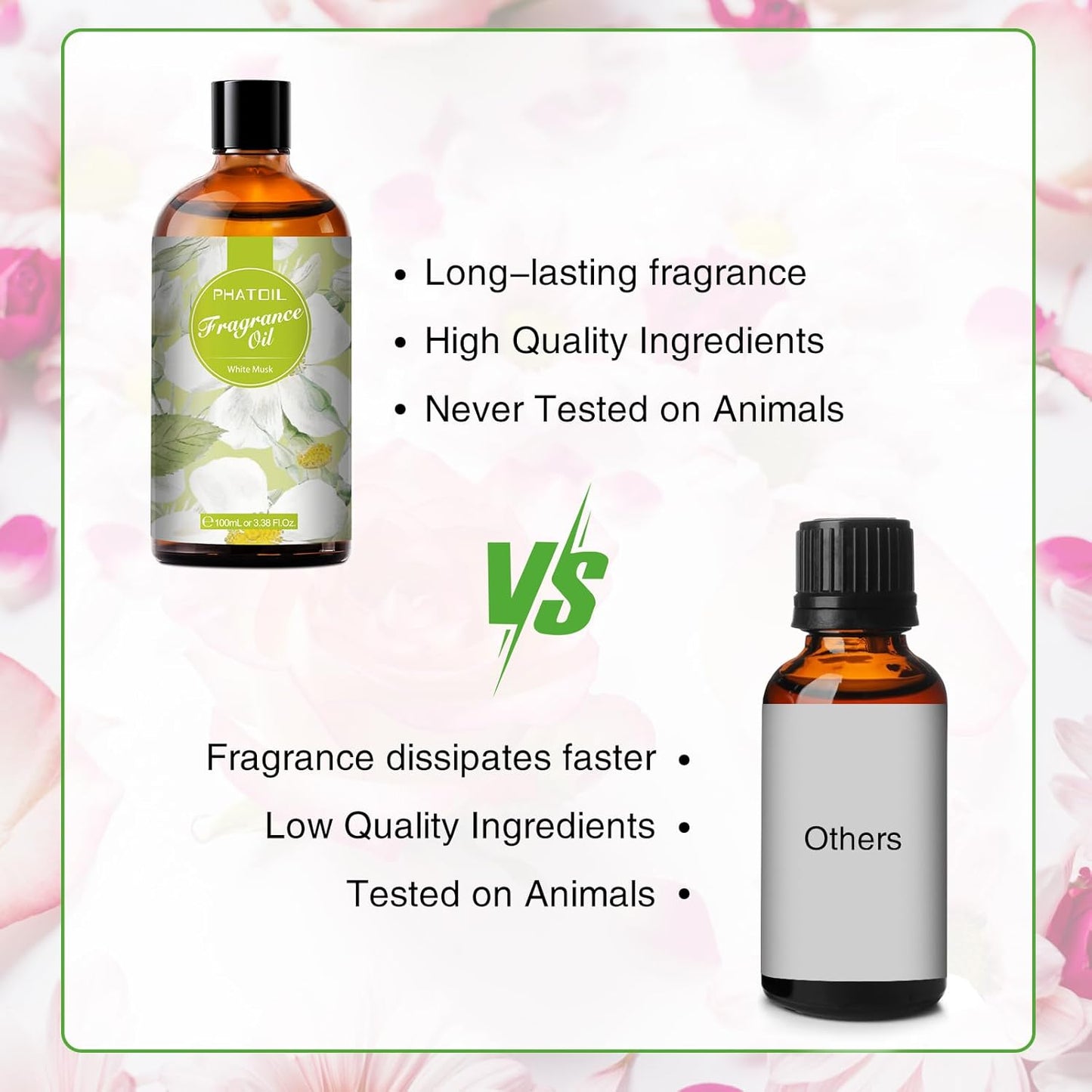 PHATOIL 3.38 FL.OZ Coconut & Vanilla Fragrance Oils for Aromatherapy, Essential Oils for Diffusers for Home, Perfect for Diffuser, Yoga, DIY Candle and Soap Making - 100ml