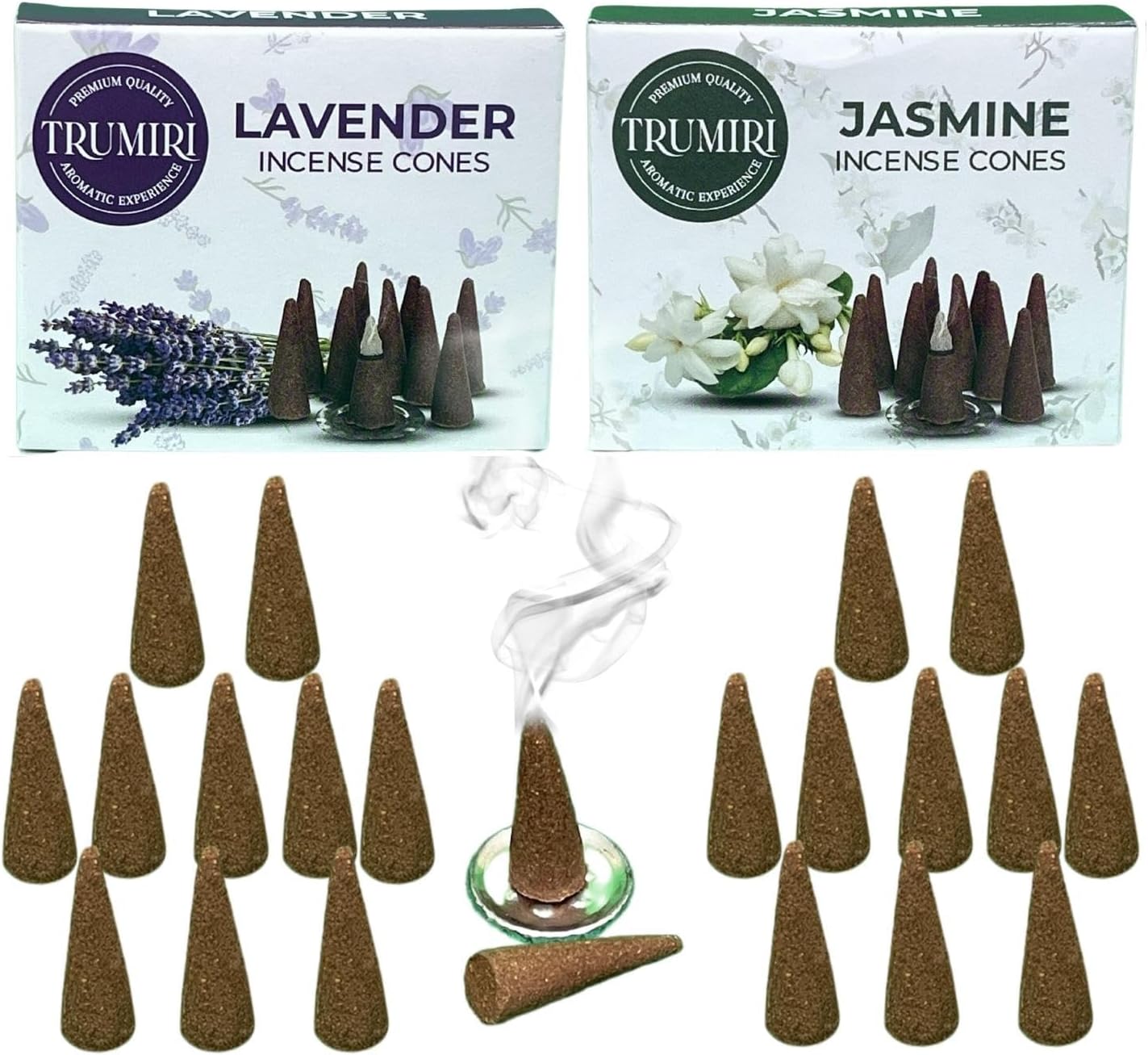 Incense Cones Combo Pack - 10 Cedar 10 Pine Scented Cones