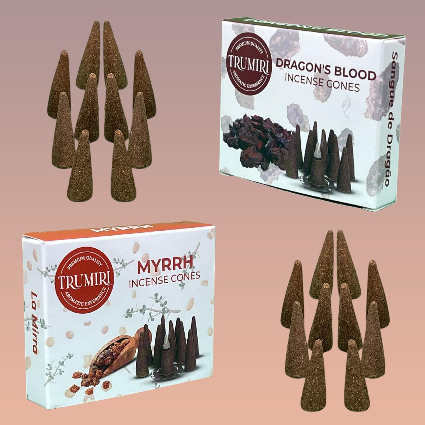 Incense Cones Combo Pack - 10 Cedar 10 Pine Scented Cones