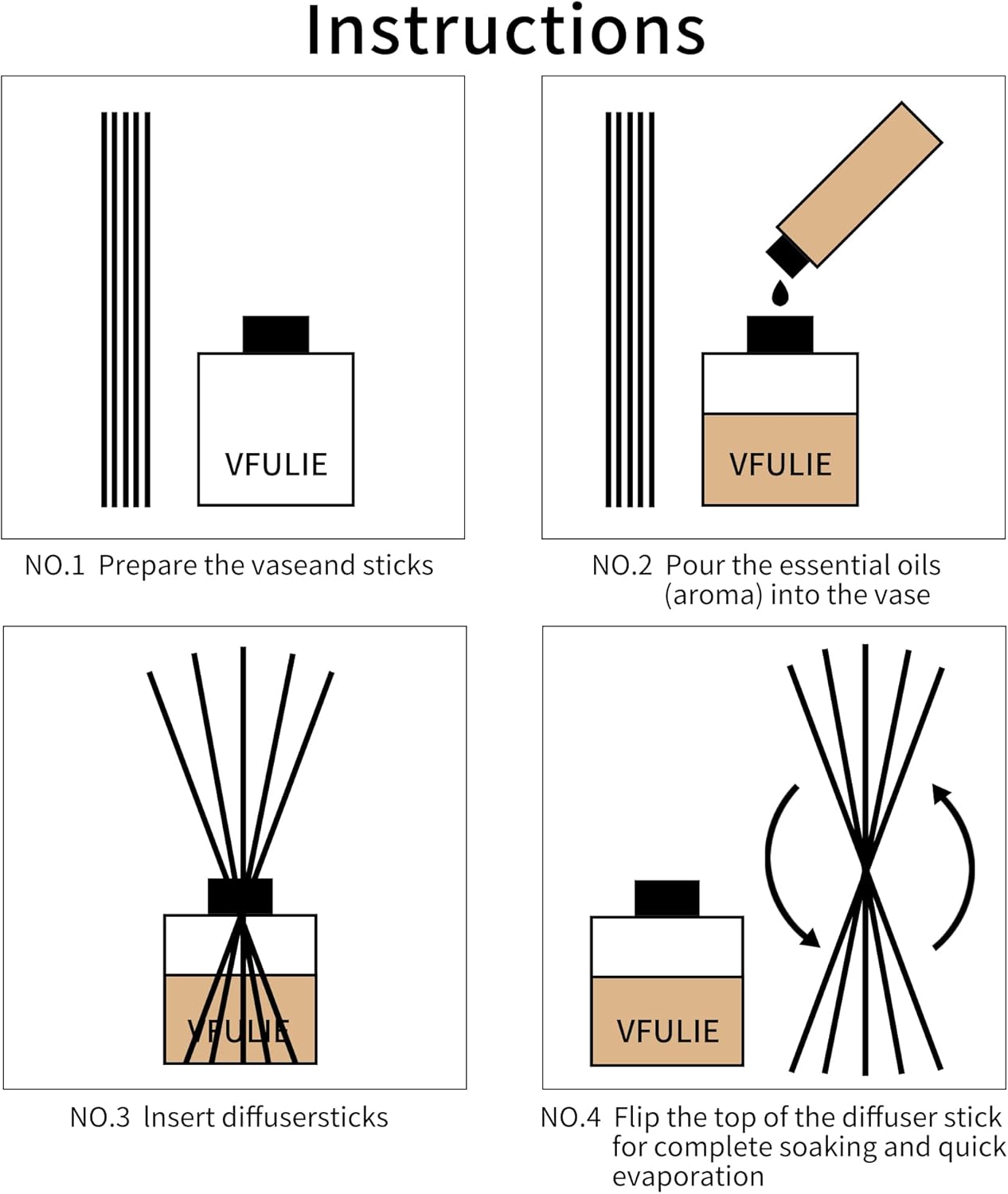 VFULIE 100PCS Reed Diffuser Sticks, 10 Inch Natural Rattan Wood Sticks Essential Oil Aroma Diffuser Sticks Refill Replacement for Aroma Fragrance (Primary Color)