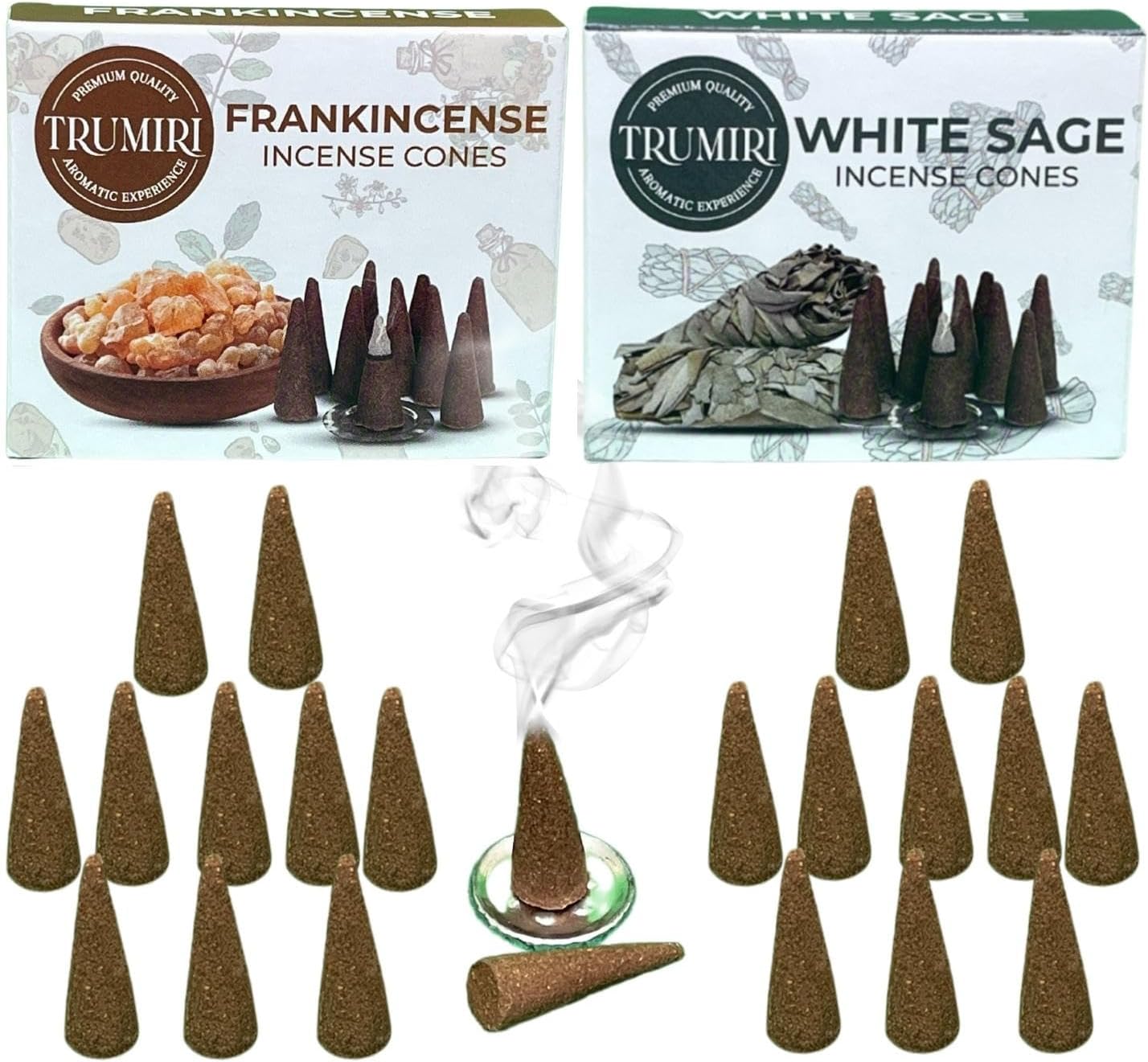 Incense Cones Combo Pack - 10 Cedar 10 Pine Scented Cones
