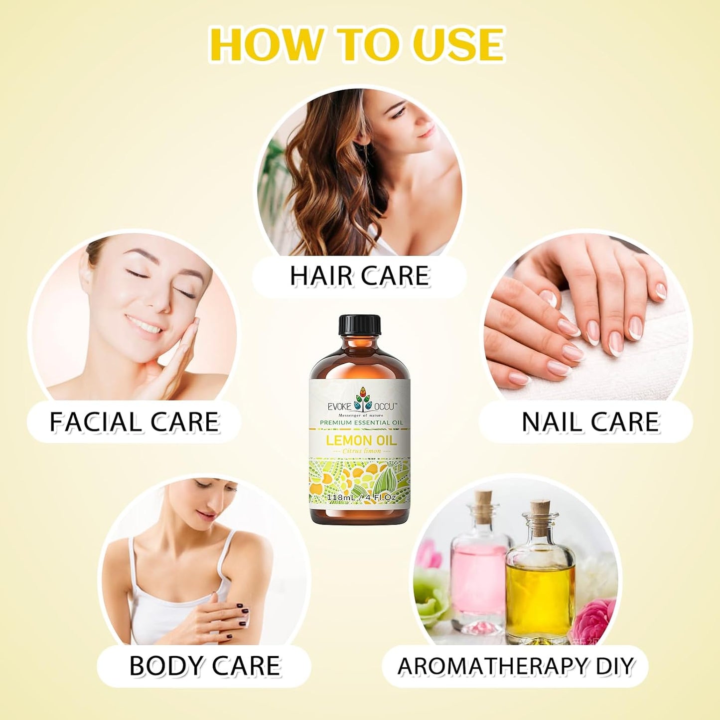 EVOKE OCCU 4 Fl Oz Vanilla Essential Oil, Pure Vanilla Oil for Diffuser, Skin, Humidifier and Relaxation - 118ML