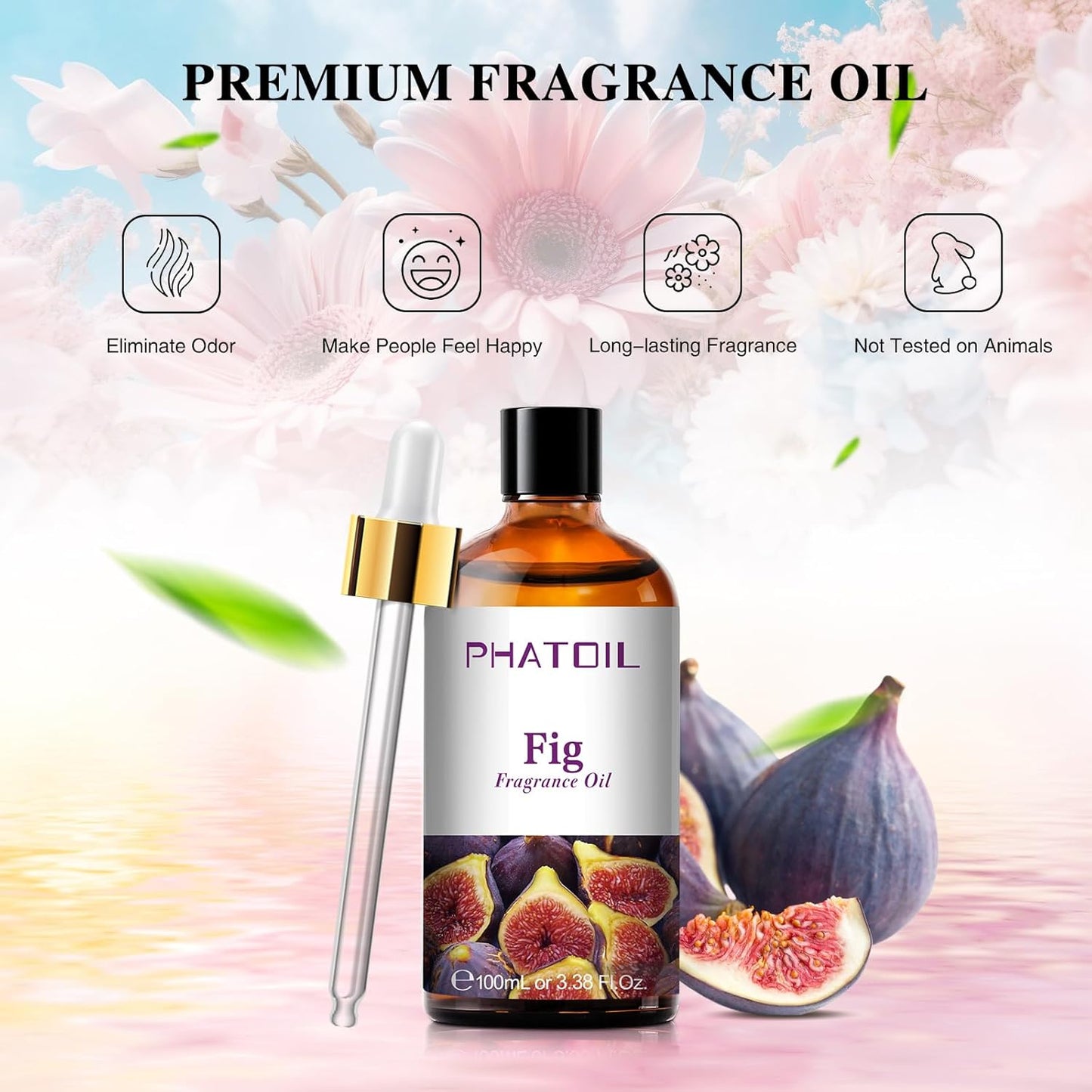 PHATOIL 3.38 FL.OZ Coconut & Vanilla Fragrance Oils for Aromatherapy, Essential Oils for Diffusers for Home, Perfect for Diffuser, Yoga, DIY Candle and Soap Making - 100ml
