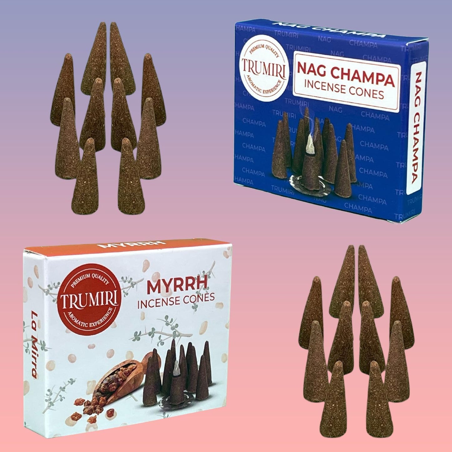Incense Cones Combo Pack - 10 Cedar 10 Pine Scented Cones