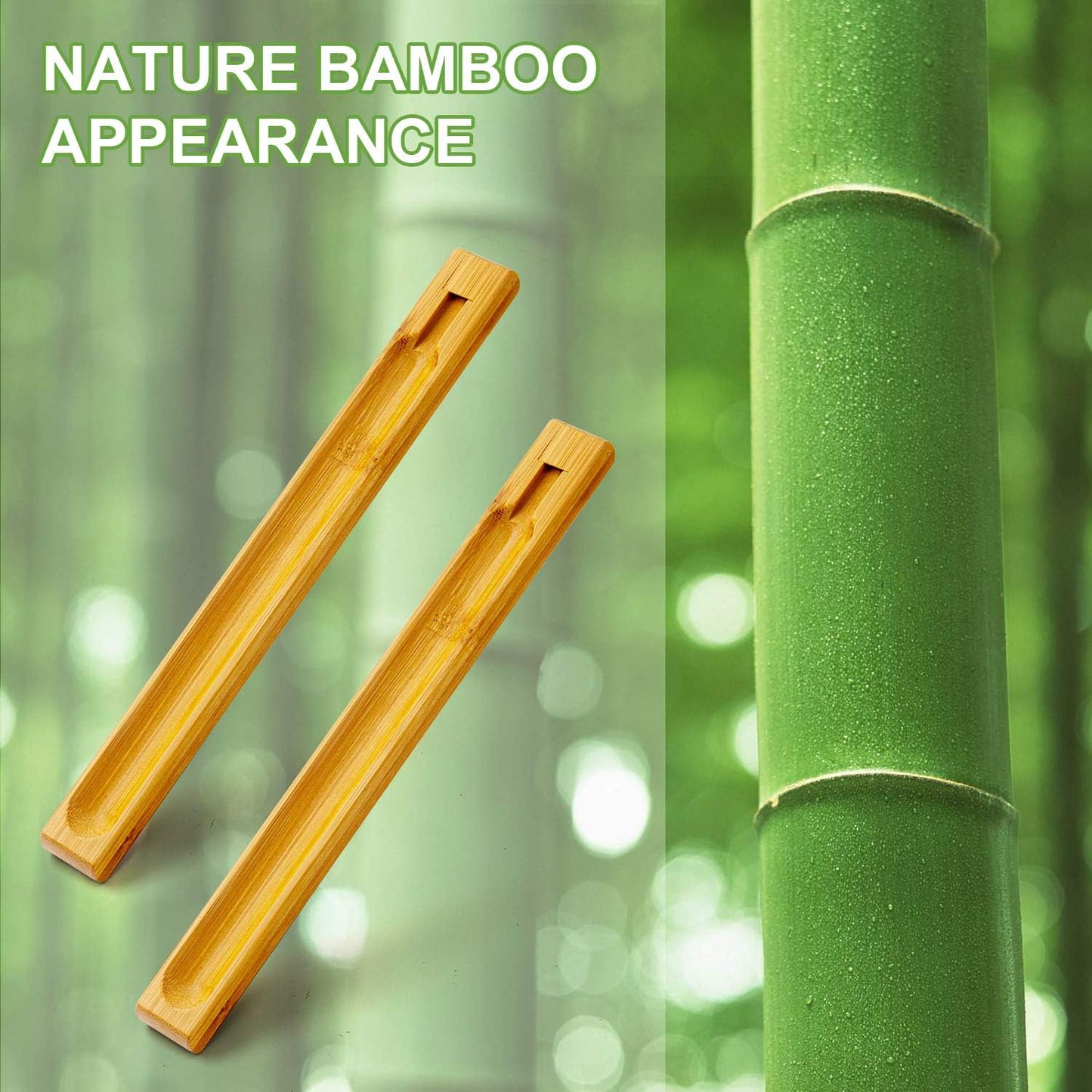 Bamboo Wood Incense Holder for Sticks with Adjustable Angle, Incense Burner with Ash Catcher, 9.8 Inches