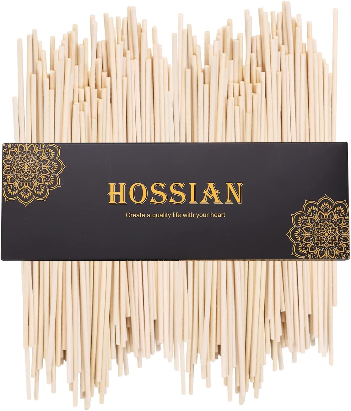 HOSSIAN 100PCS Reed Diffuser Sticks-Natural Rattan Wood Sticks Reed diffusers-Reed Sticks-Replacement for Aroma Fragrance reeds for Essential Oil Diffusers Refills