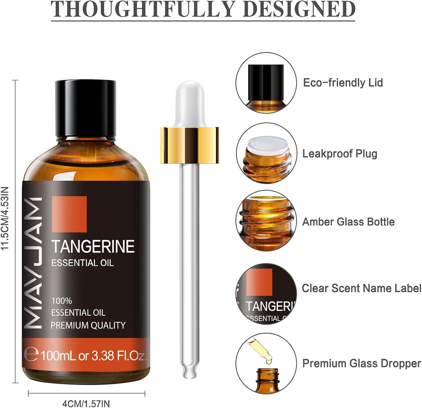 MAYJAM Essential Oil for Diffusers, Essential Oil with Premium Glass Dropper