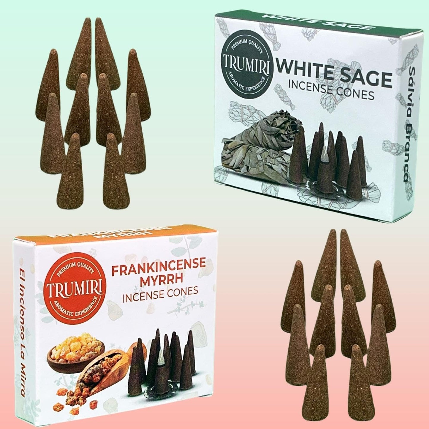 Incense Cones Combo Pack - 10 Cedar 10 Pine Scented Cones