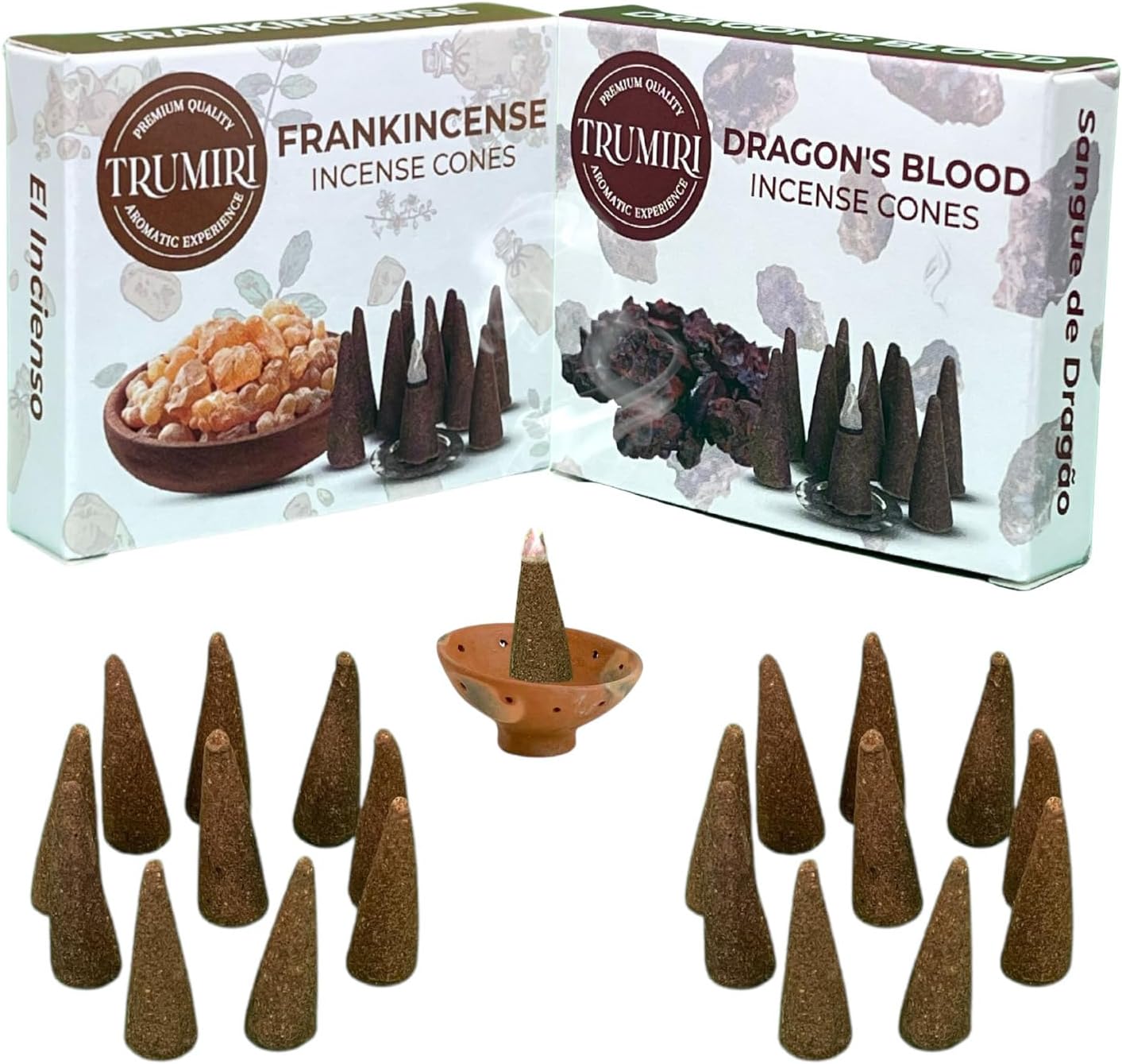 Incense Cones Combo Pack - 10 Cedar 10 Pine Scented Cones
