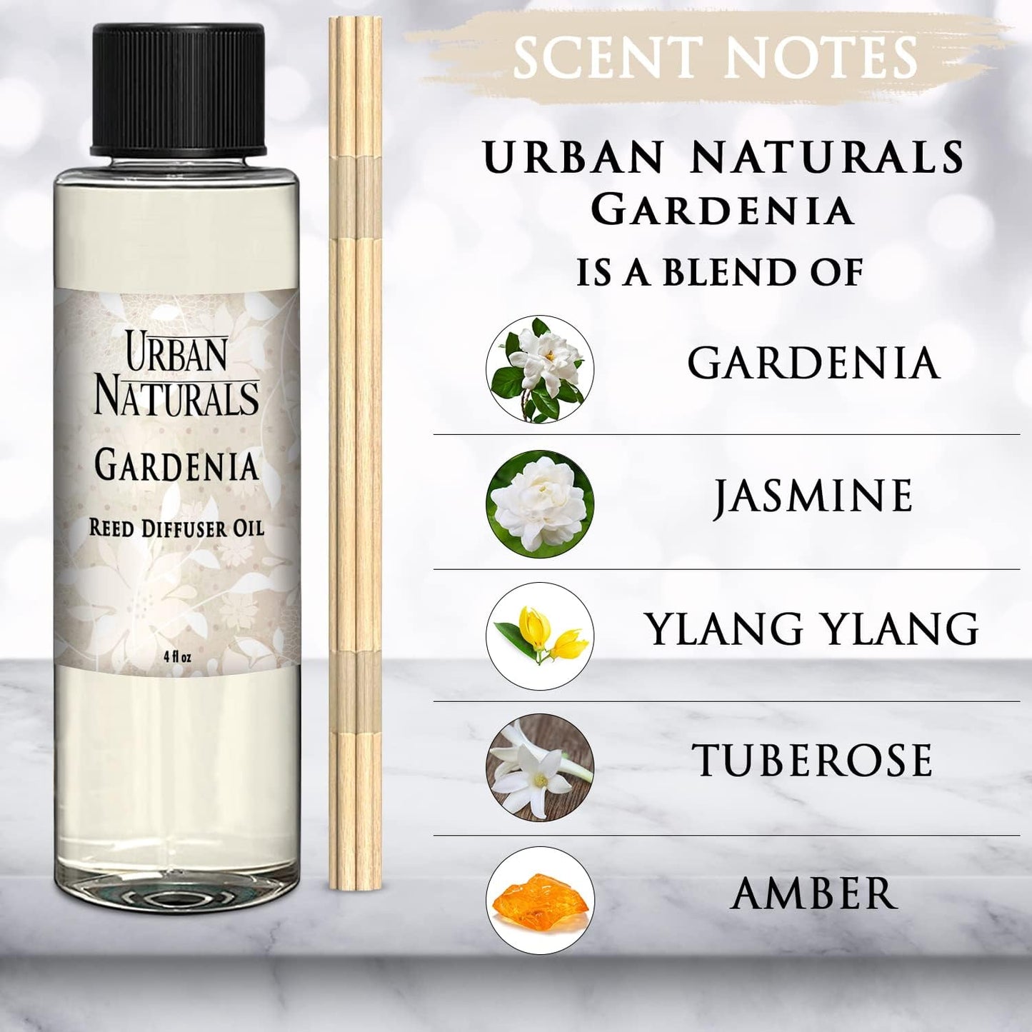 Urban Naturals Eucalyptus & Sage Oil Reed Diffuser Refill | Eucalyptus, Sage, Mint, Lime and Cedarwood| Includes a Free Set of Reed Sticks! 4 oz