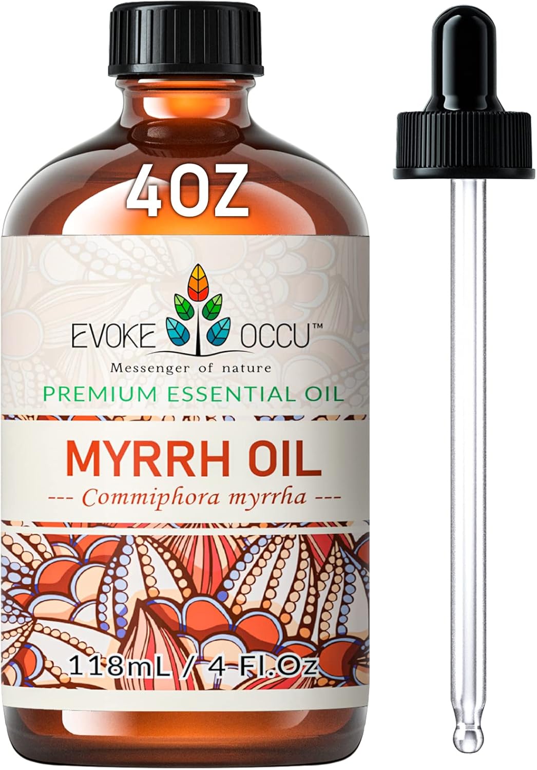 EVOKE OCCU 4 Fl Oz Vanilla Essential Oil, Pure Vanilla Oil for Diffuser, Skin, Humidifier and Relaxation - 118ML