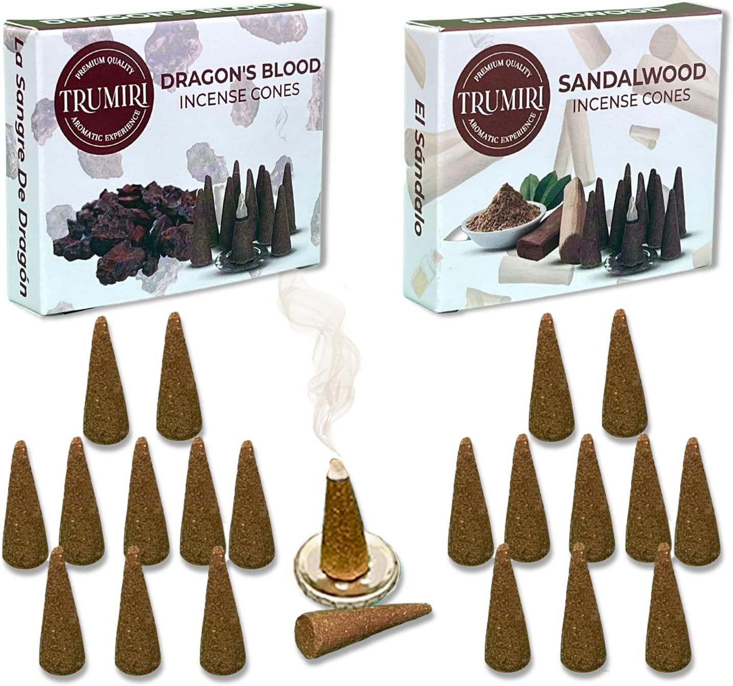 Incense Cones Combo Pack - 10 Cedar 10 Pine Scented Cones