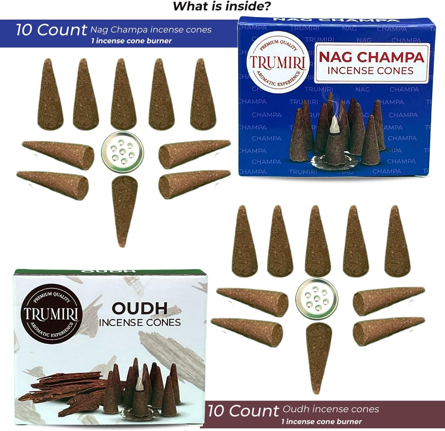 Incense Cones Combo Pack - 10 Cedar 10 Pine Scented Cones