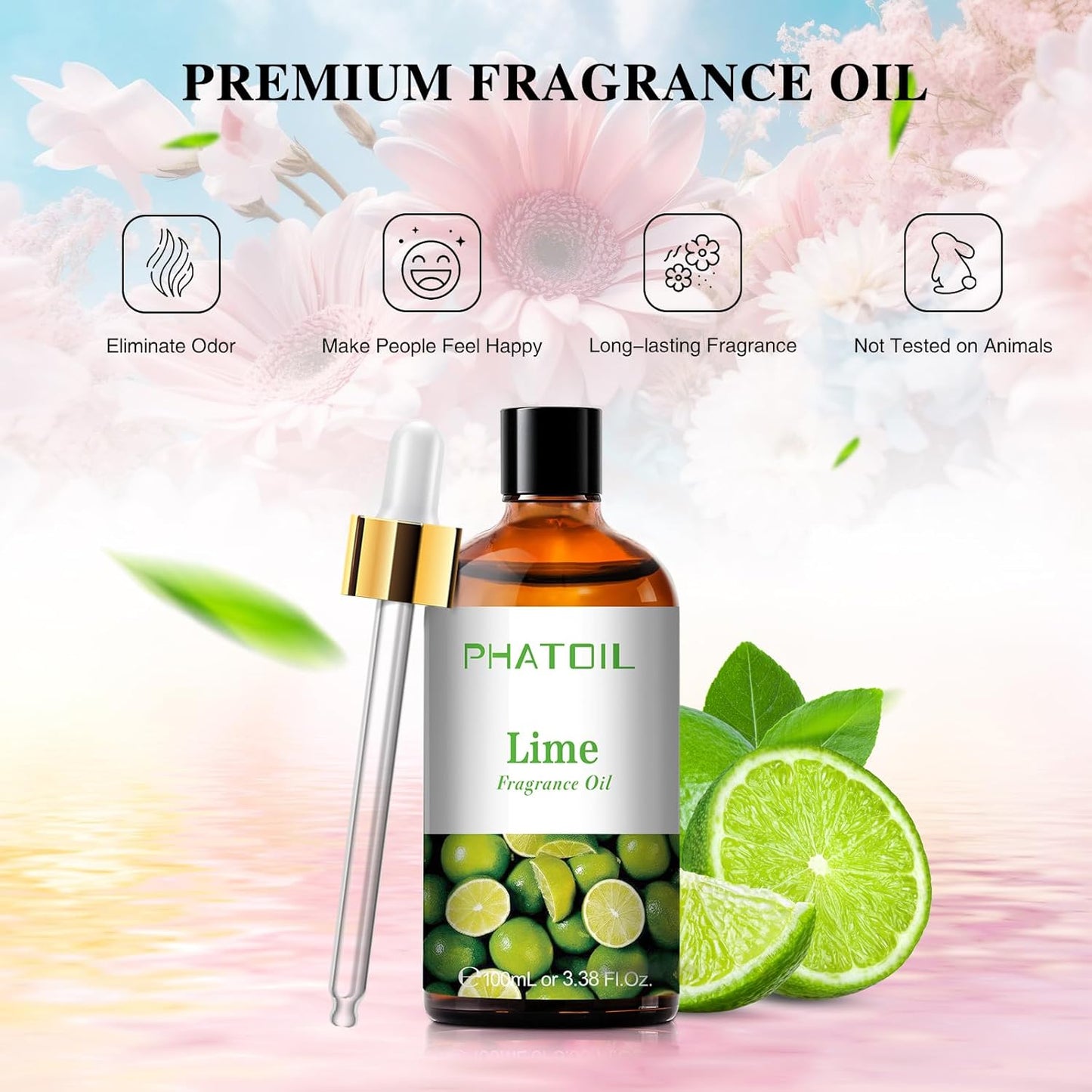 PHATOIL 3.38 FL.OZ Coconut & Vanilla Fragrance Oils for Aromatherapy, Essential Oils for Diffusers for Home, Perfect for Diffuser, Yoga, DIY Candle and Soap Making - 100ml