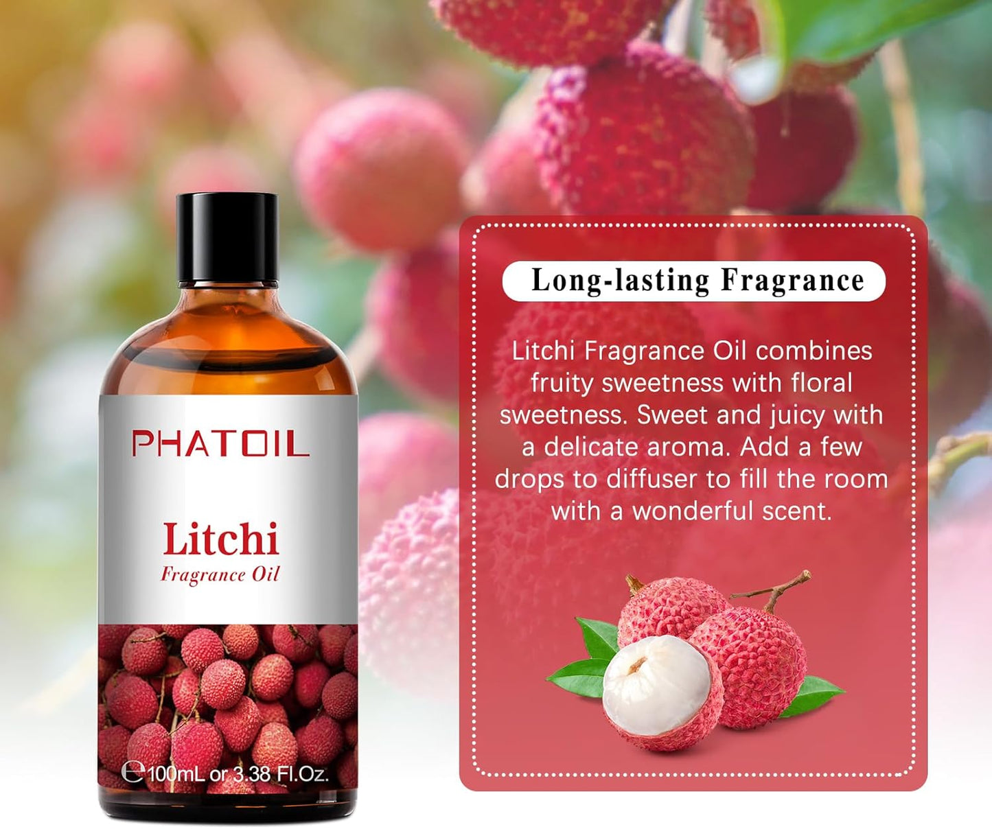 PHATOIL 3.38 FL.OZ Coconut & Vanilla Fragrance Oils for Aromatherapy, Essential Oils for Diffusers for Home, Perfect for Diffuser, Yoga, DIY Candle and Soap Making - 100ml