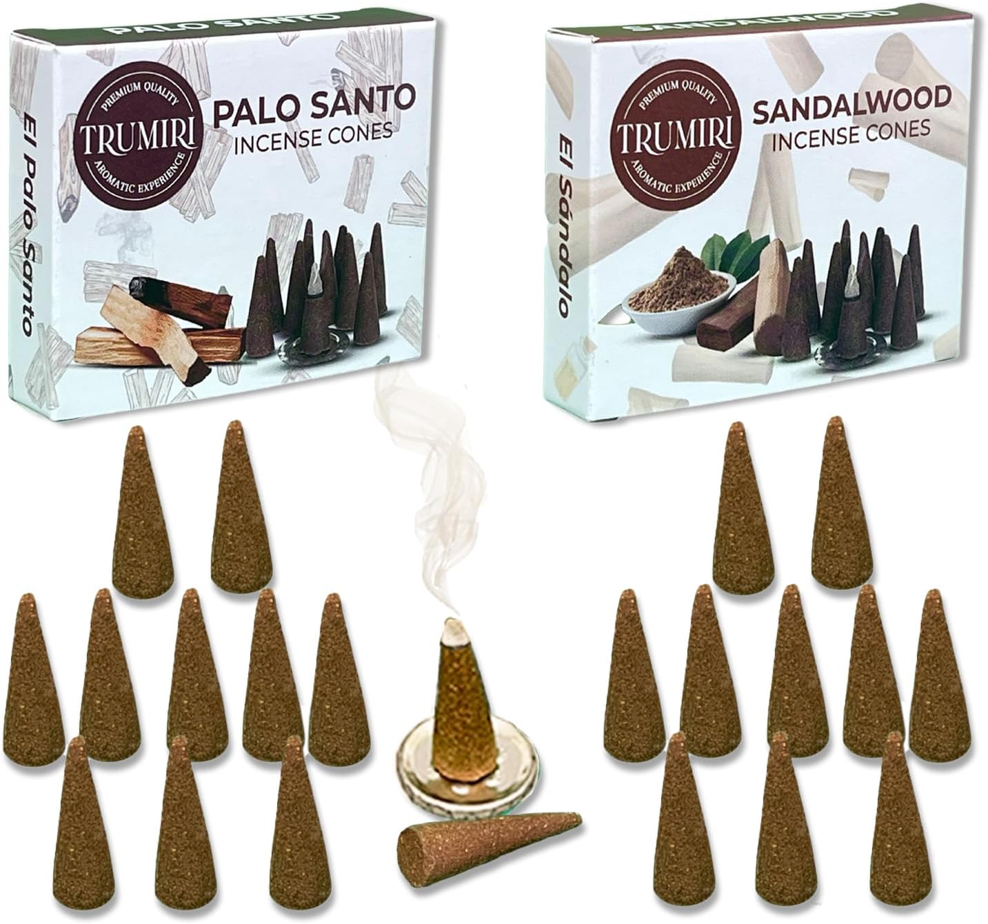 Incense Cones Combo Pack - 10 Cedar 10 Pine Scented Cones