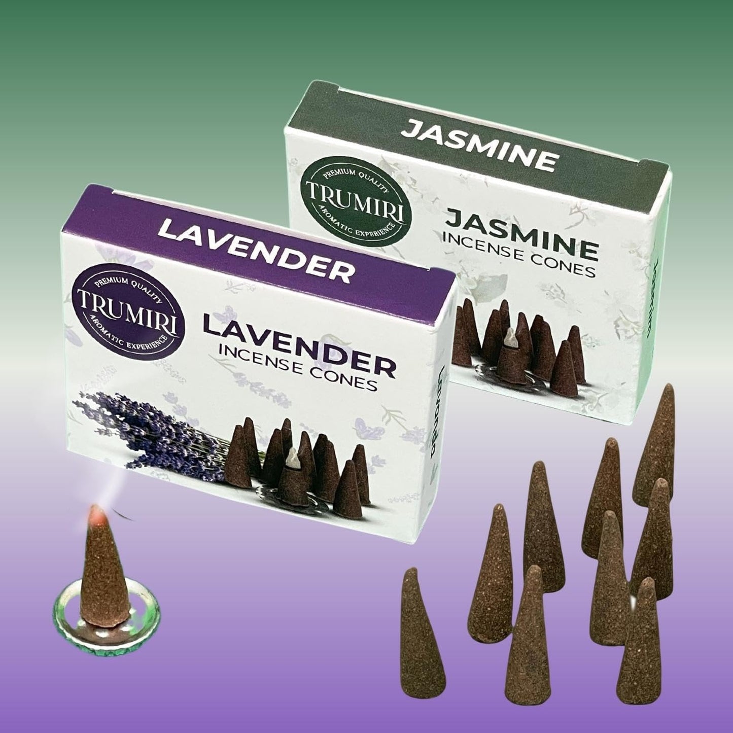Incense Cones Combo Pack - 10 Cedar 10 Pine Scented Cones
