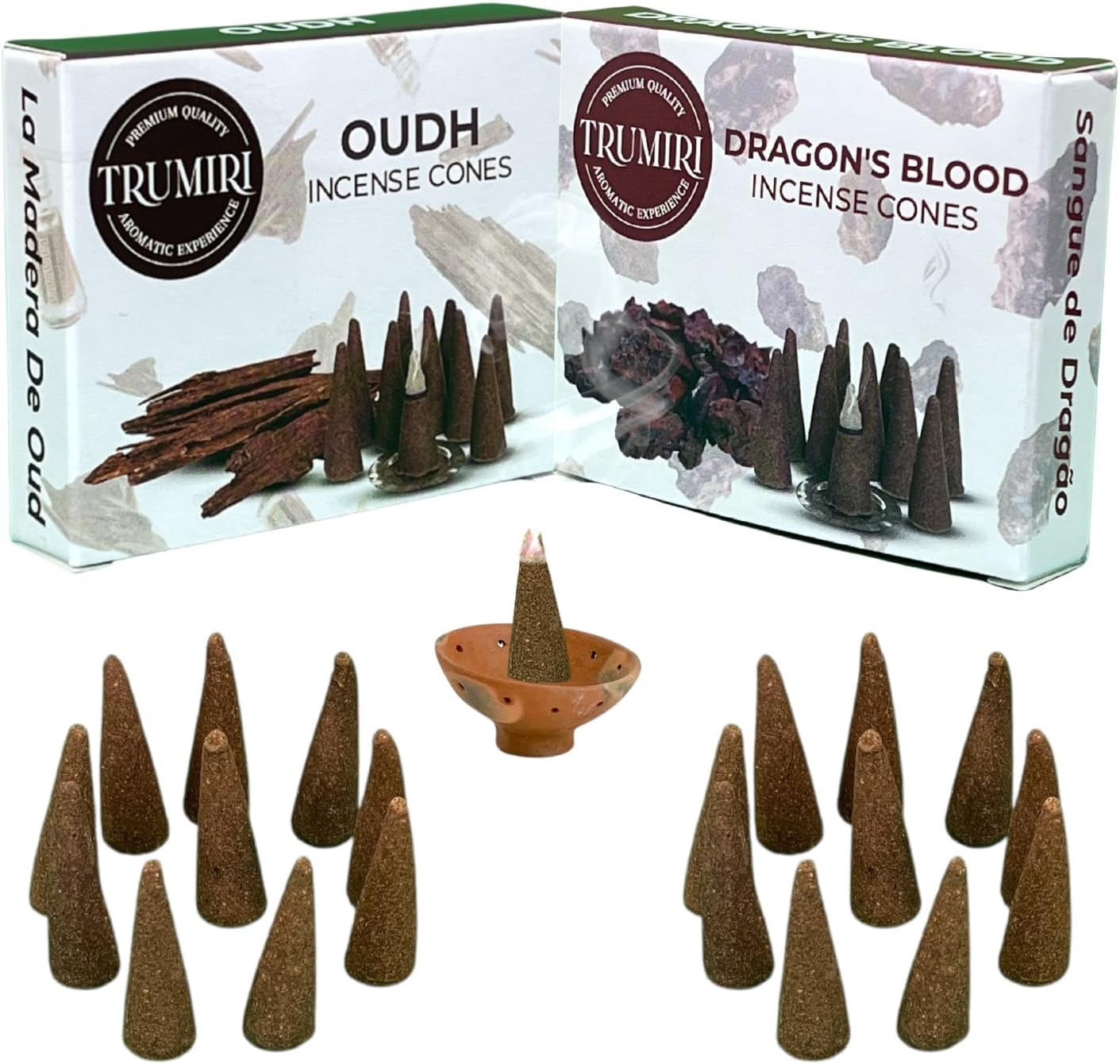 Incense Cones Combo Pack - 10 Cedar 10 Pine Scented Cones