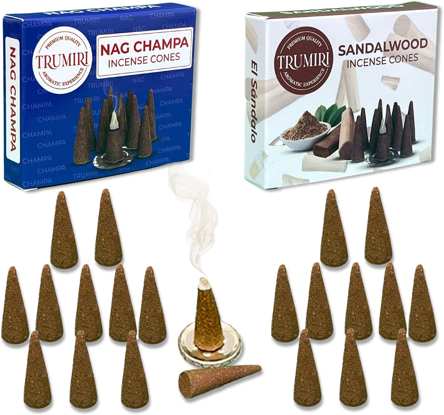 Incense Cones Combo Pack - 10 Cedar 10 Pine Scented Cones
