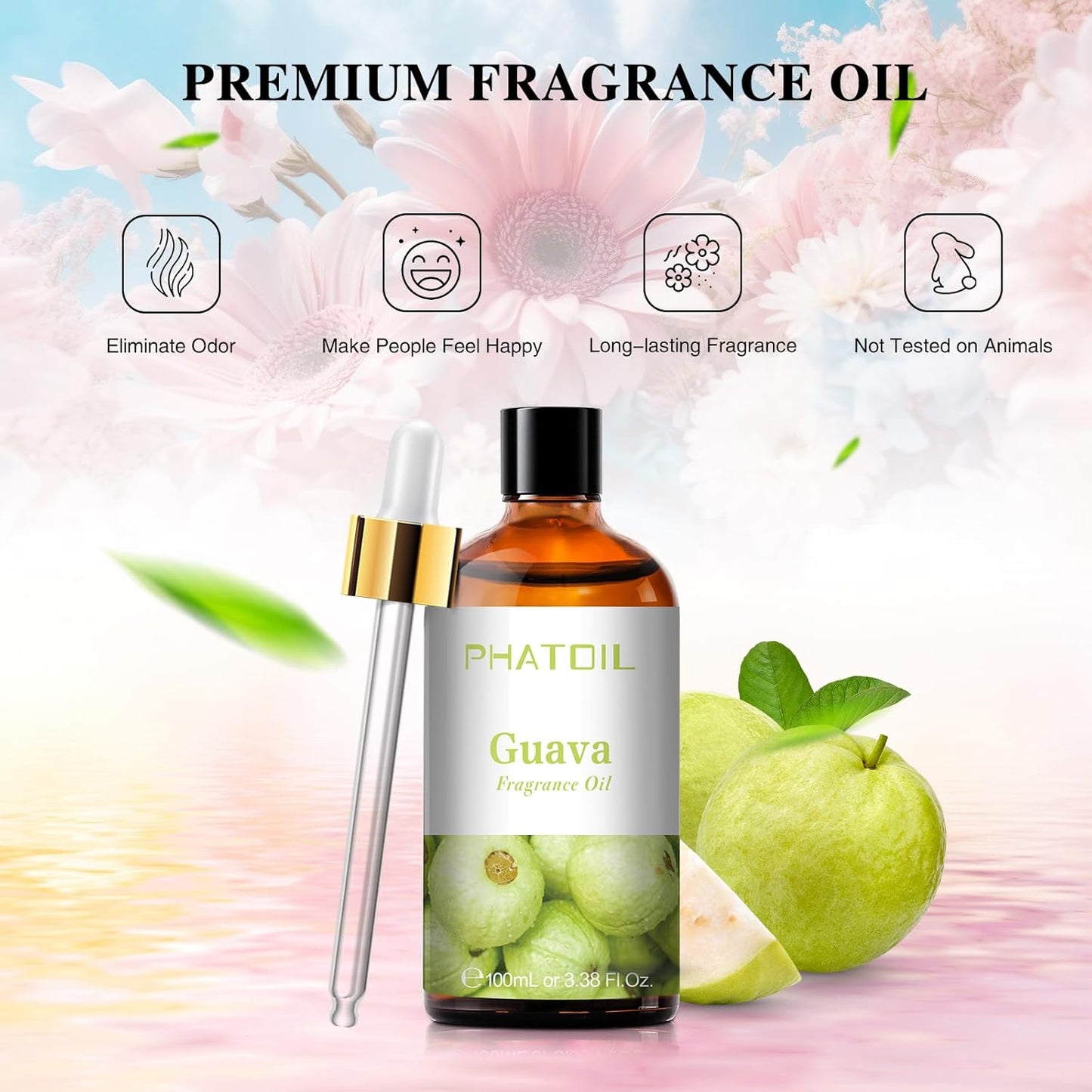 PHATOIL 3.38 FL.OZ Coconut & Vanilla Fragrance Oils for Aromatherapy, Essential Oils for Diffusers for Home, Perfect for Diffuser, Yoga, DIY Candle and Soap Making - 100ml