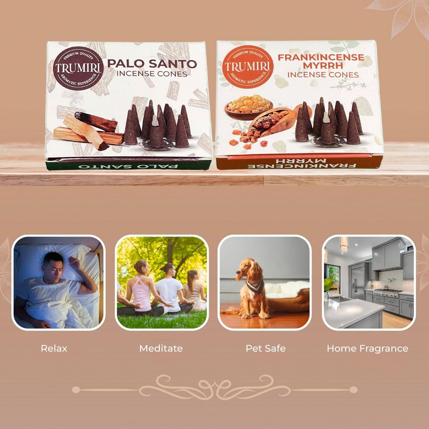 Incense Cones Combo Pack - 10 Cedar 10 Pine Scented Cones