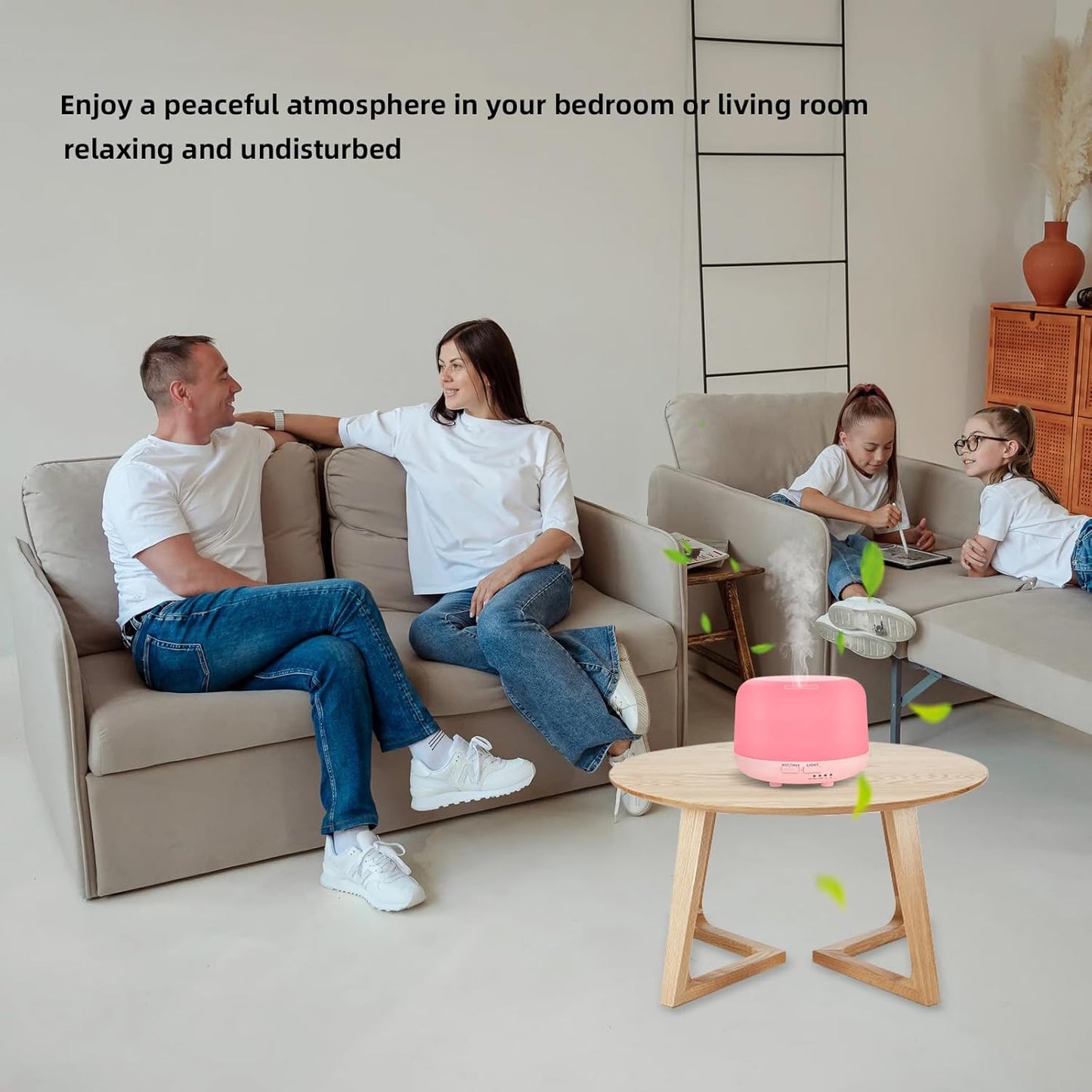 SPLITSKY Aromatherapy Essential Oil Home Diffuser with Remote Control, 300ML Large Room Cool Mist Air Humidifier, 8 Hours Quiet Operation, Timer, 7 Colors LED Night Night,Suitable Home,Yoga.