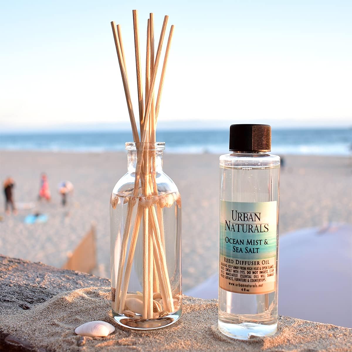 Urban Naturals Eucalyptus & Sage Oil Reed Diffuser Refill | Eucalyptus, Sage, Mint, Lime and Cedarwood| Includes a Free Set of Reed Sticks! 4 oz