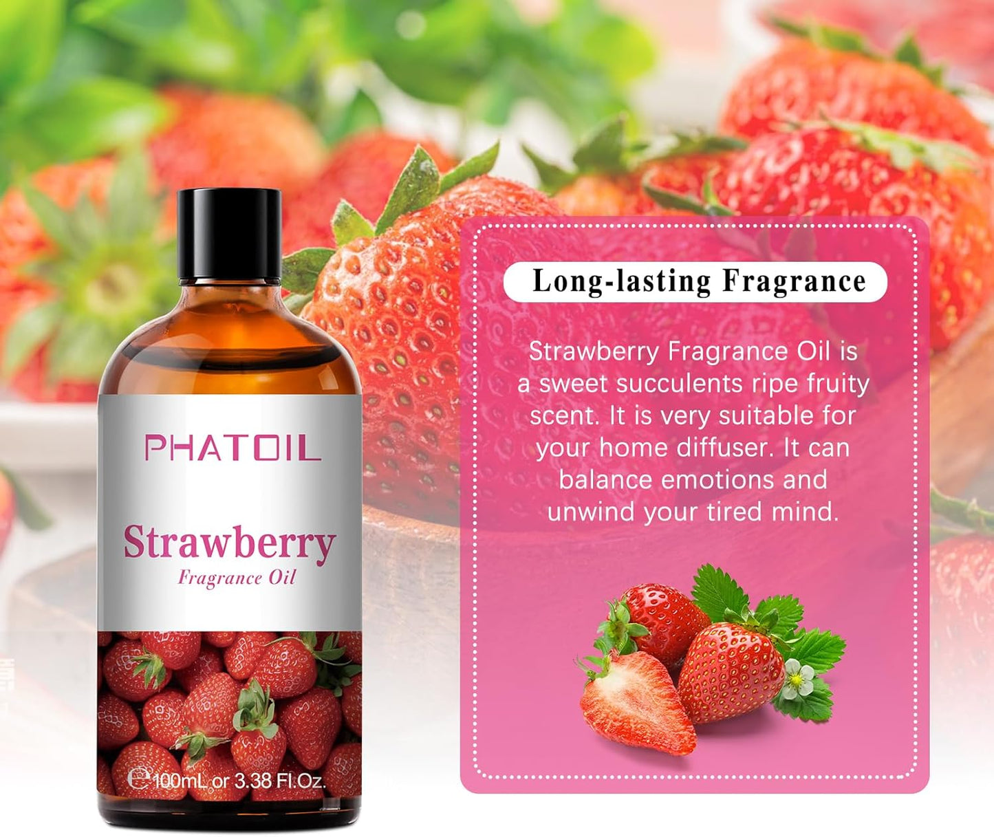 PHATOIL 3.38 FL.OZ Coconut & Vanilla Fragrance Oils for Aromatherapy, Essential Oils for Diffusers for Home, Perfect for Diffuser, Yoga, DIY Candle and Soap Making - 100ml