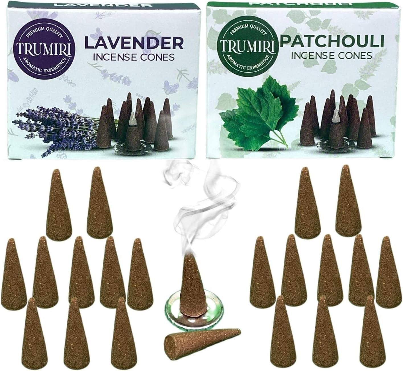 Incense Cones Combo Pack - 10 Cedar 10 Pine Scented Cones