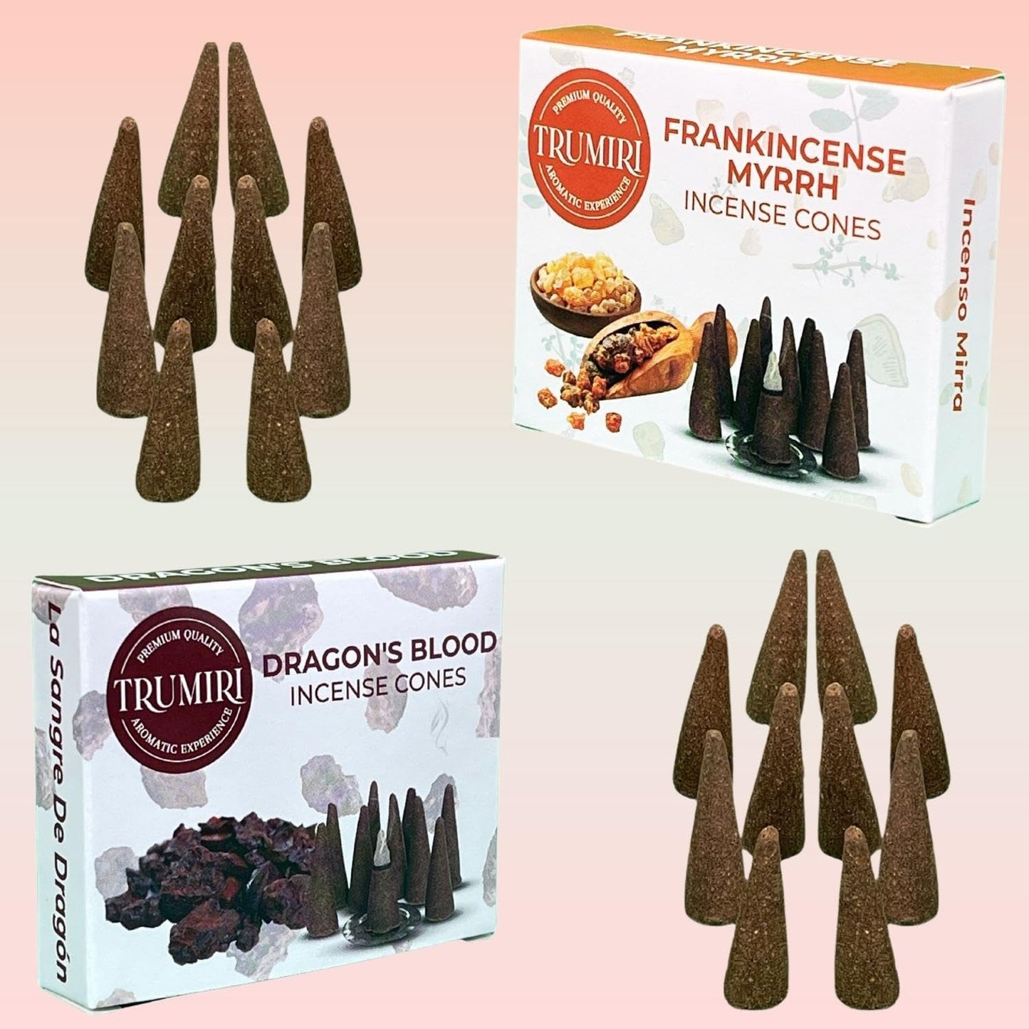 Incense Cones Combo Pack - 10 Cedar 10 Pine Scented Cones