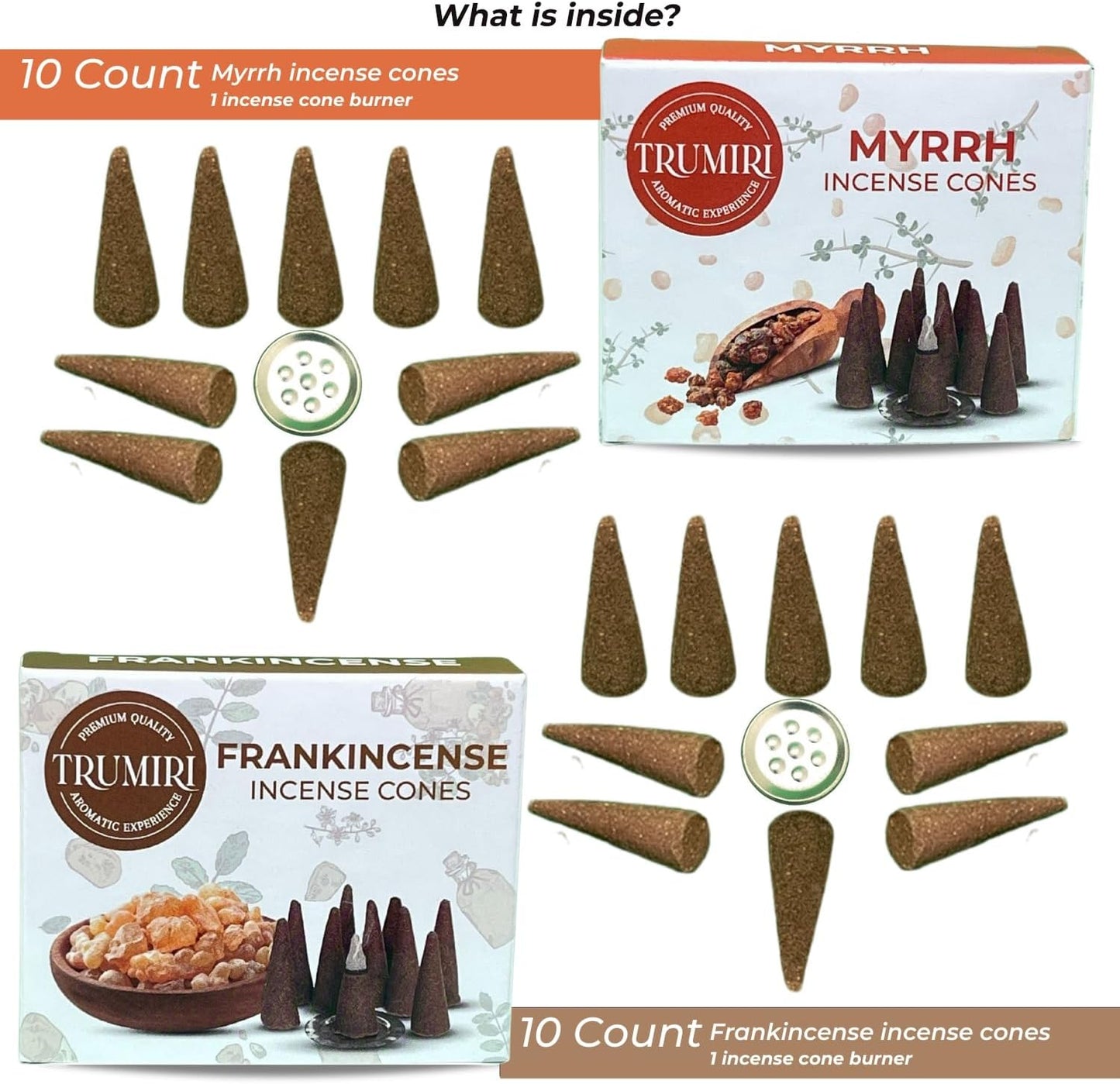 Incense Cones Combo Pack - 10 Cedar 10 Pine Scented Cones