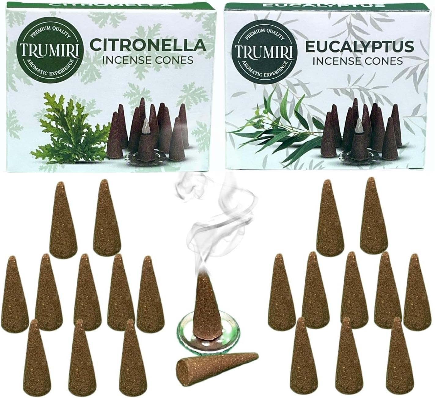 Incense Cones Combo Pack - 10 Cedar 10 Pine Scented Cones